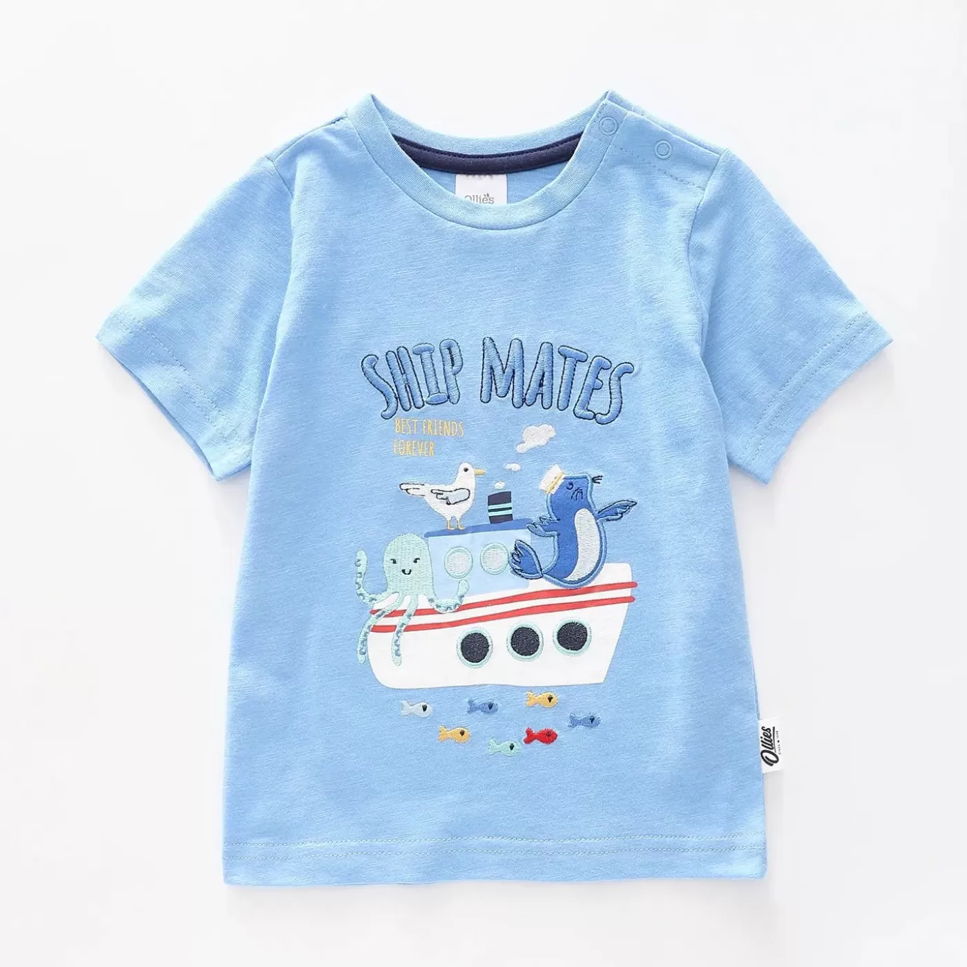 Ollies Place Boys Graphic T-shirt - Ship Mates<BOY Tops & T-Shirts