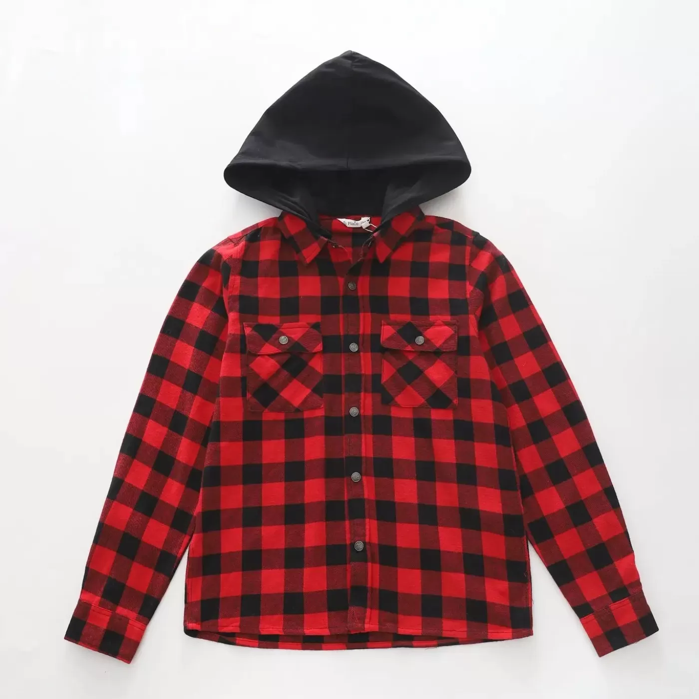 Ollies Place Boys Hooded Check Shirt<BOY T-Shirts, Tops & Polos | 6 Year