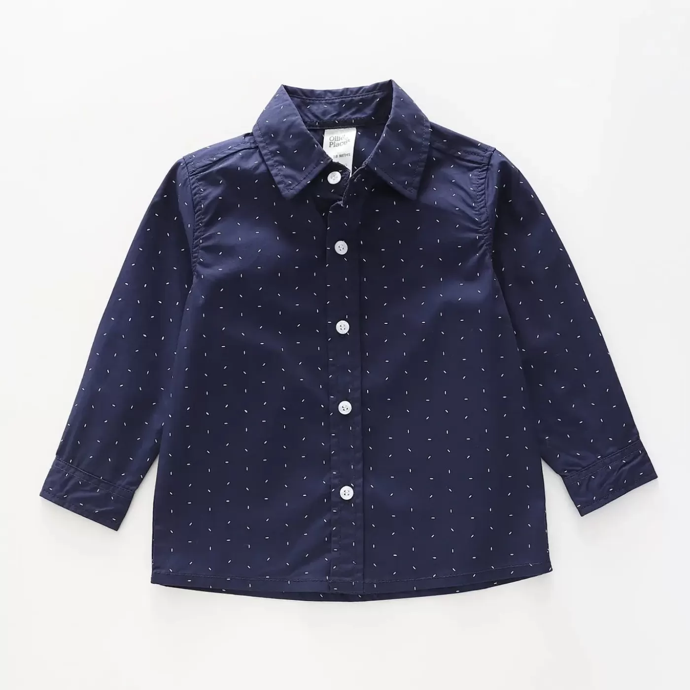 Ollies Place Boys' Long Sleeve Button Down Shirt<BOY Tops & T-Shirts | New Born