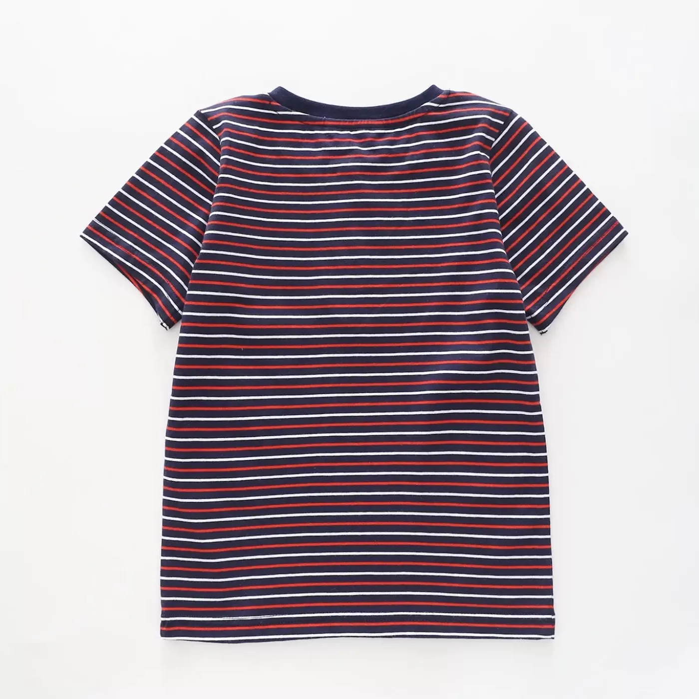 Ollies Place Boy's Navy, Red And White Striped Henley T-shirt<BOY T-Shirts, Tops & Polos | 1 Year