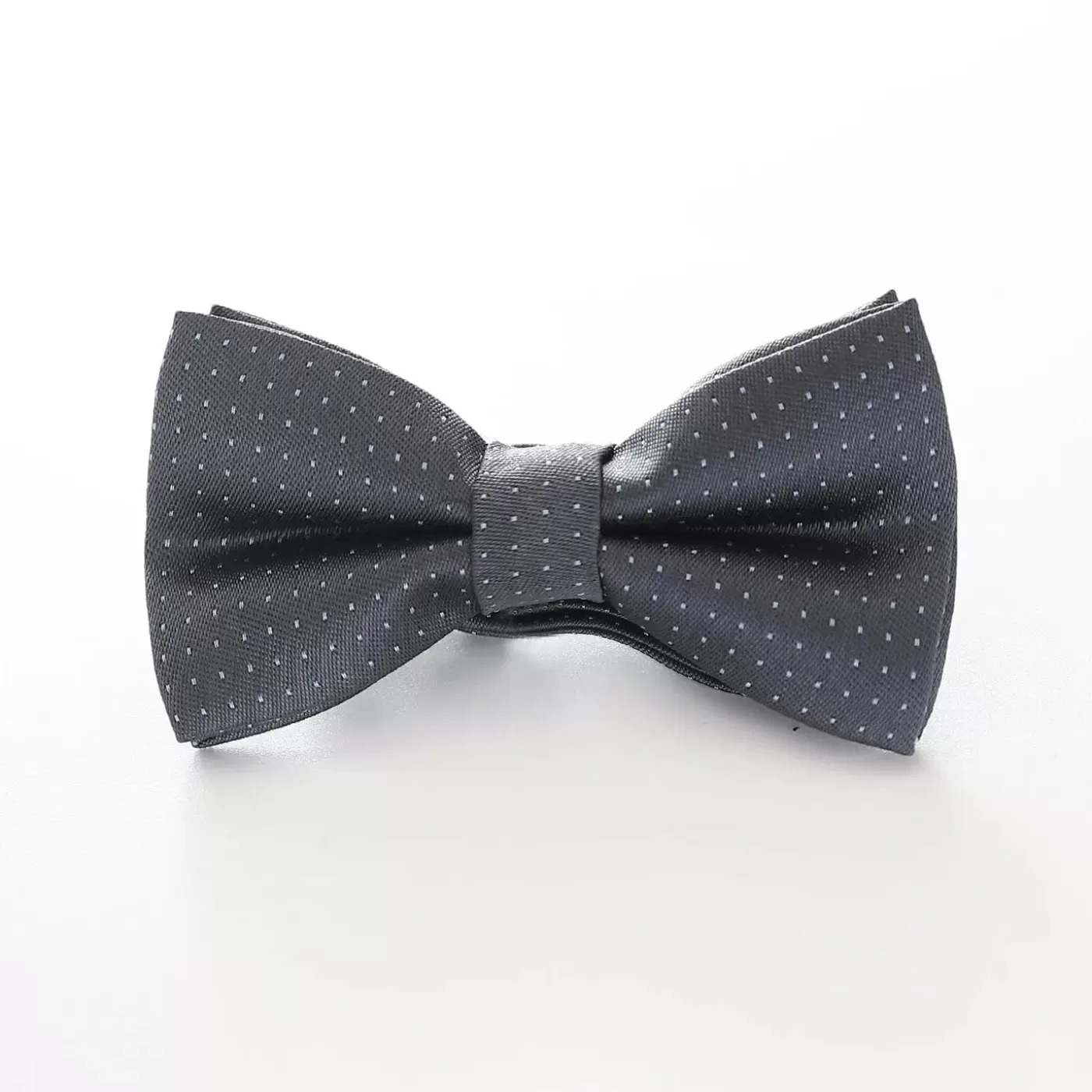 Ollies Place Boys' Patterned Bowtie - Grey and White Spot< Bows, Ties & Suspenders