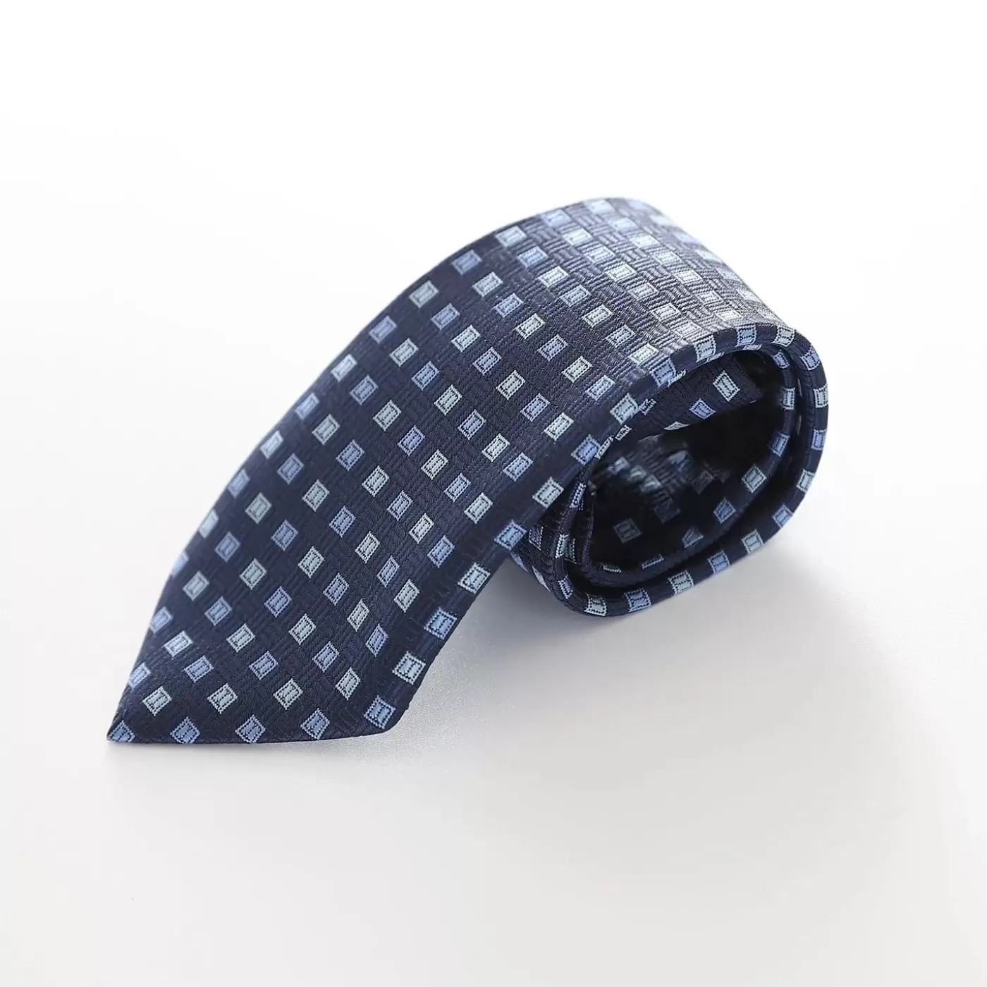 Ollies Place Boys' Patterned Necktie - Blue Squares< Bows, Ties & Suspenders