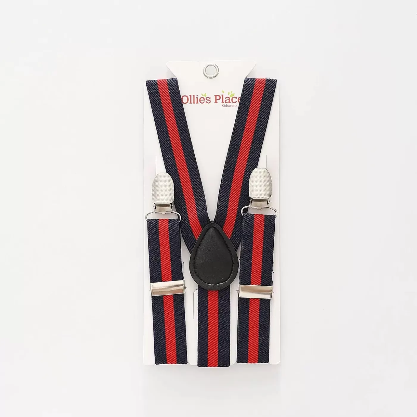 Ollies Place Boys Red and Black Stripe Suspenders<BOY Bows, Ties & Suspenders | Accessories