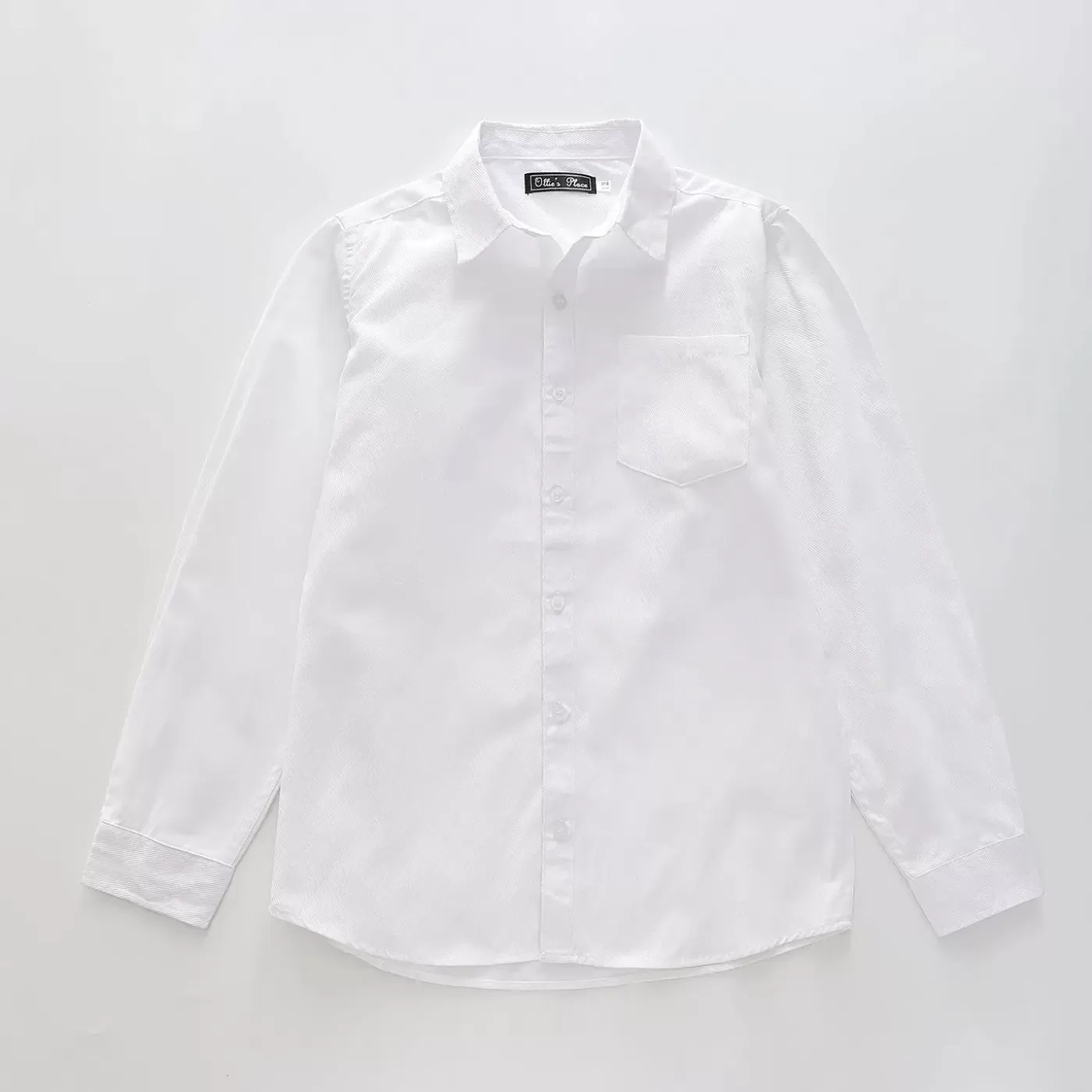 Ollies Place Boys' White Tweel Weave Button-Up Dress Shirt 00 - 7 years<BOY Occasion Wear | Suits