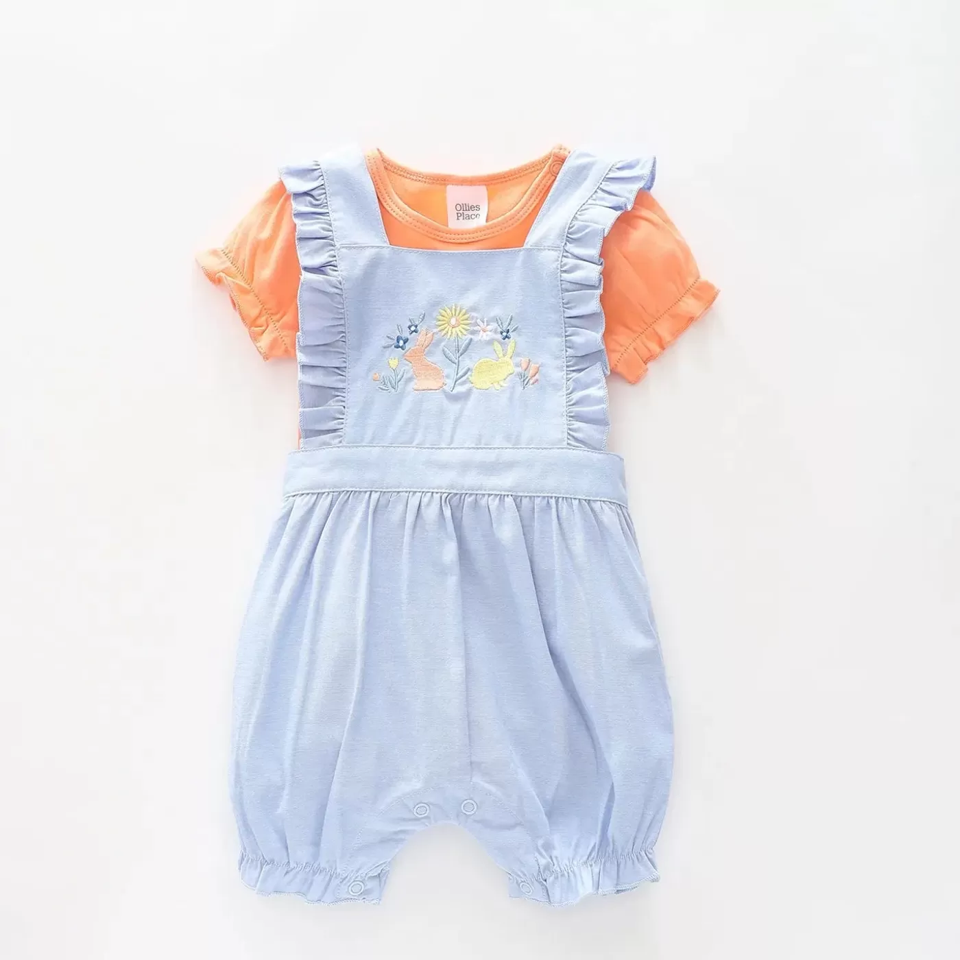 Ollies Place Bunny Sunsuit Set< Overalls & Sets