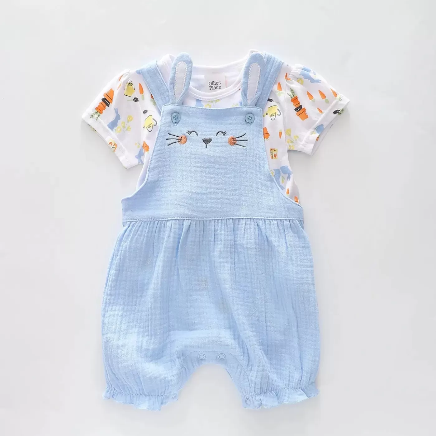 Ollies Place Bunnykins Sunsuit Set< Overalls & Sets