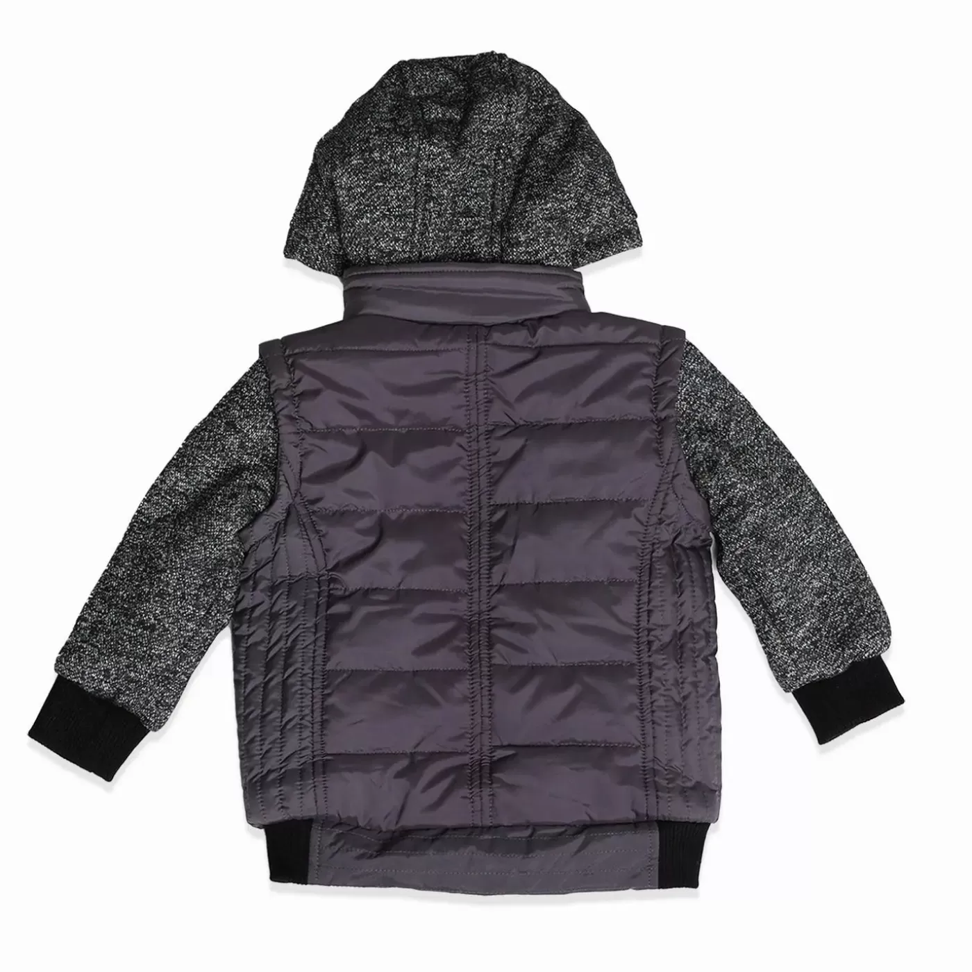 Ollies Place Camo Kid Charcoal Hooded Puffer Jacket - Toddler Boy<BOY Jackets & Outerwear