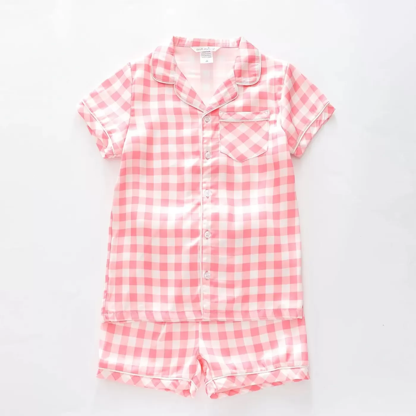 Ollies Place Check Satin Pyjamas< Sleepwear | 6 Year