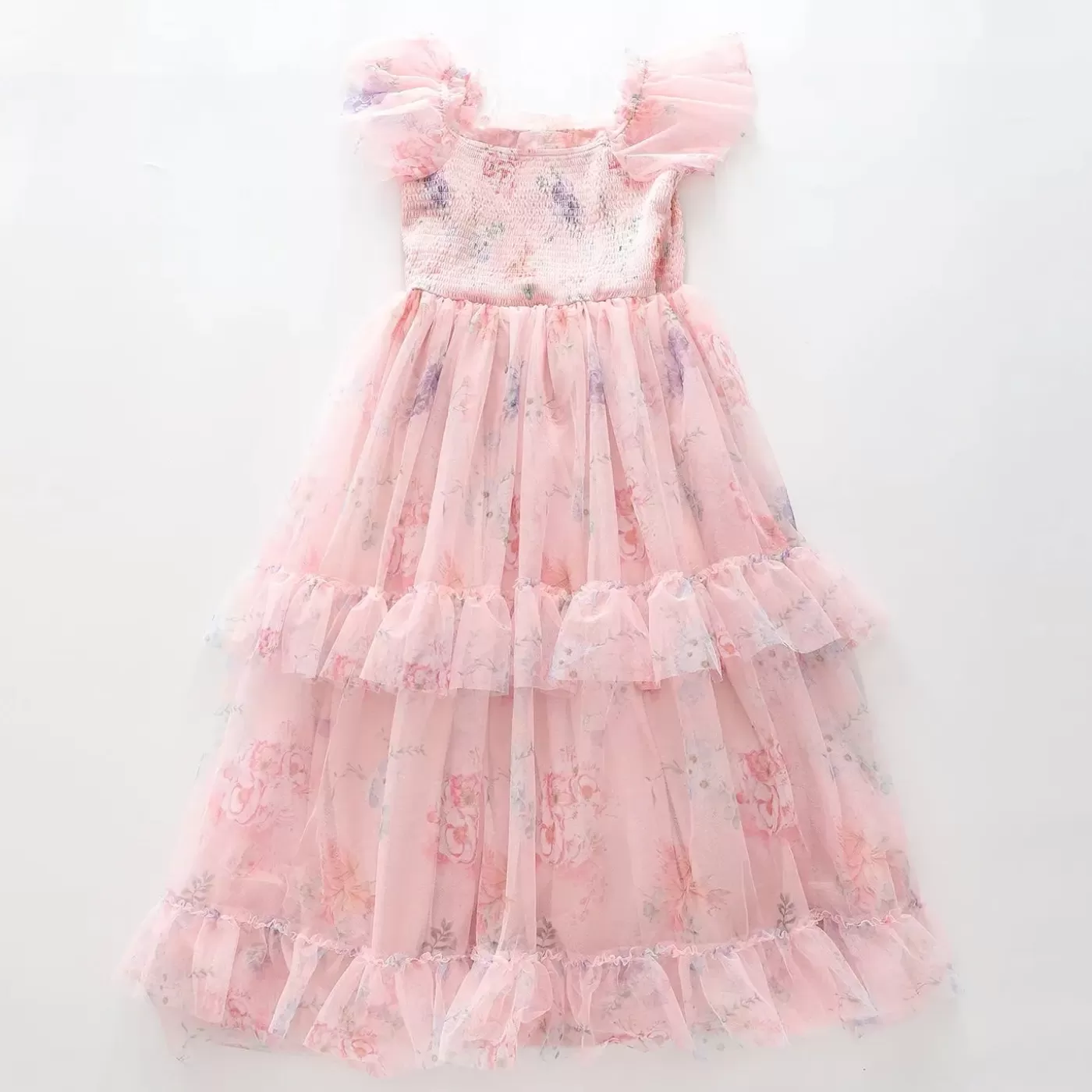 Ollies Place Chiffon Floral Tiered Dress< Dresses | 9 Year