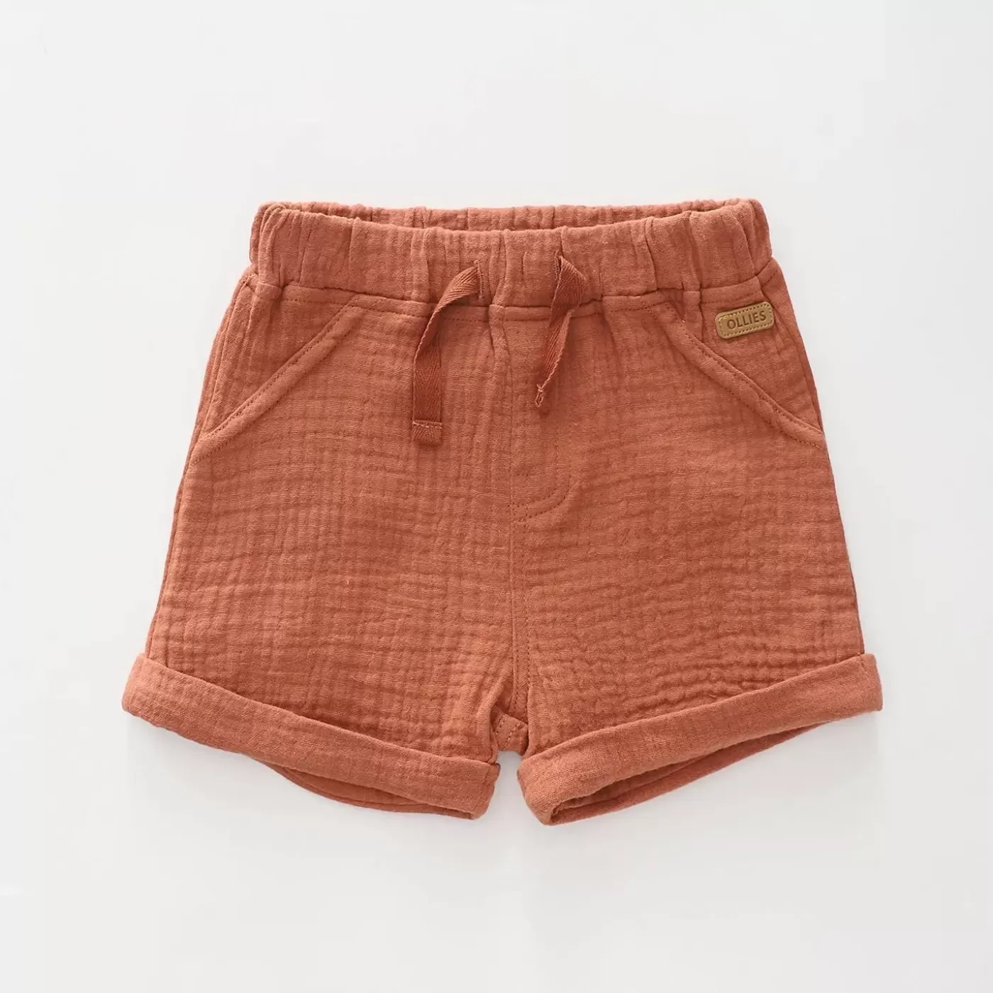 Ollies Place Clay Cheesecloth Shorts<BOY Shorts