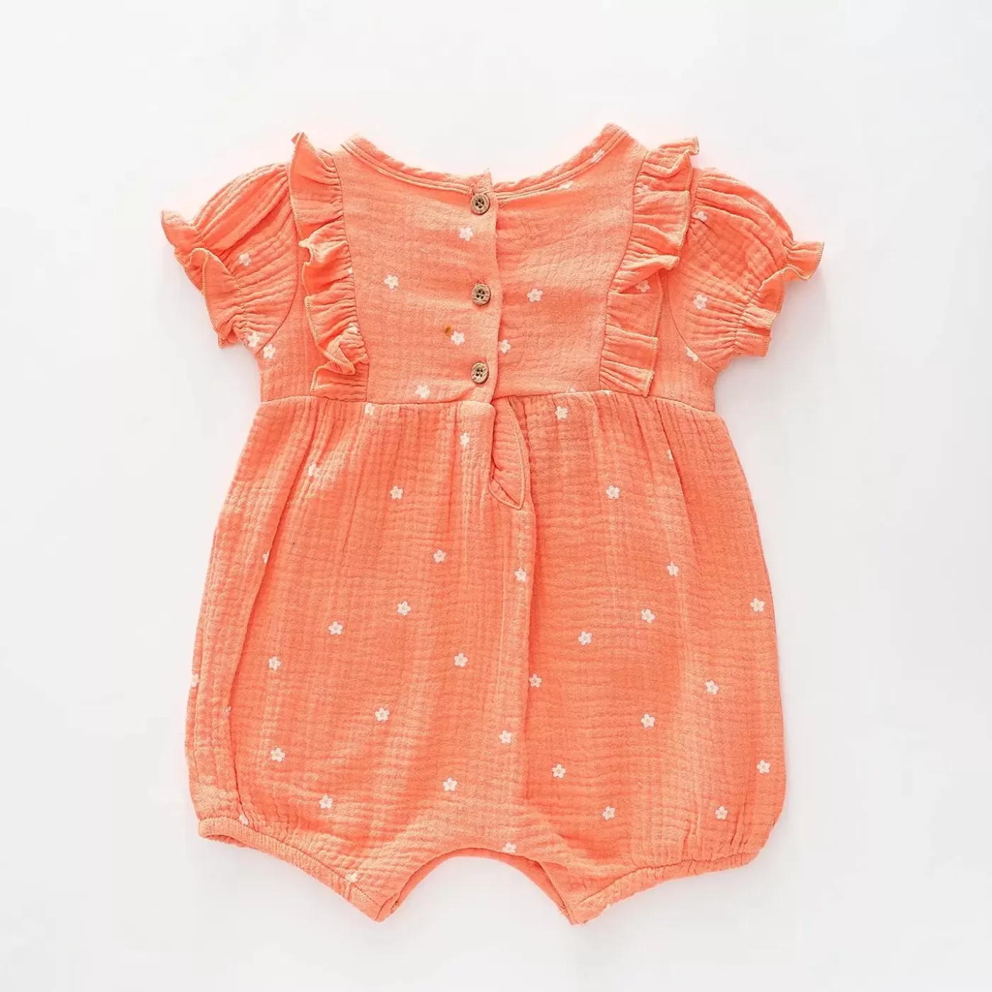 Ollies Place Coral Cheesecloth Onesie< Overalls & Sets