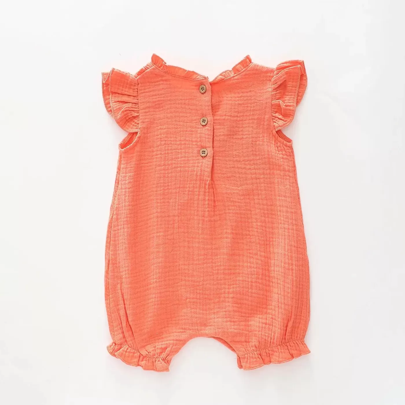 Ollies Place Coral Cheesecloth Romper< Overalls & Sets