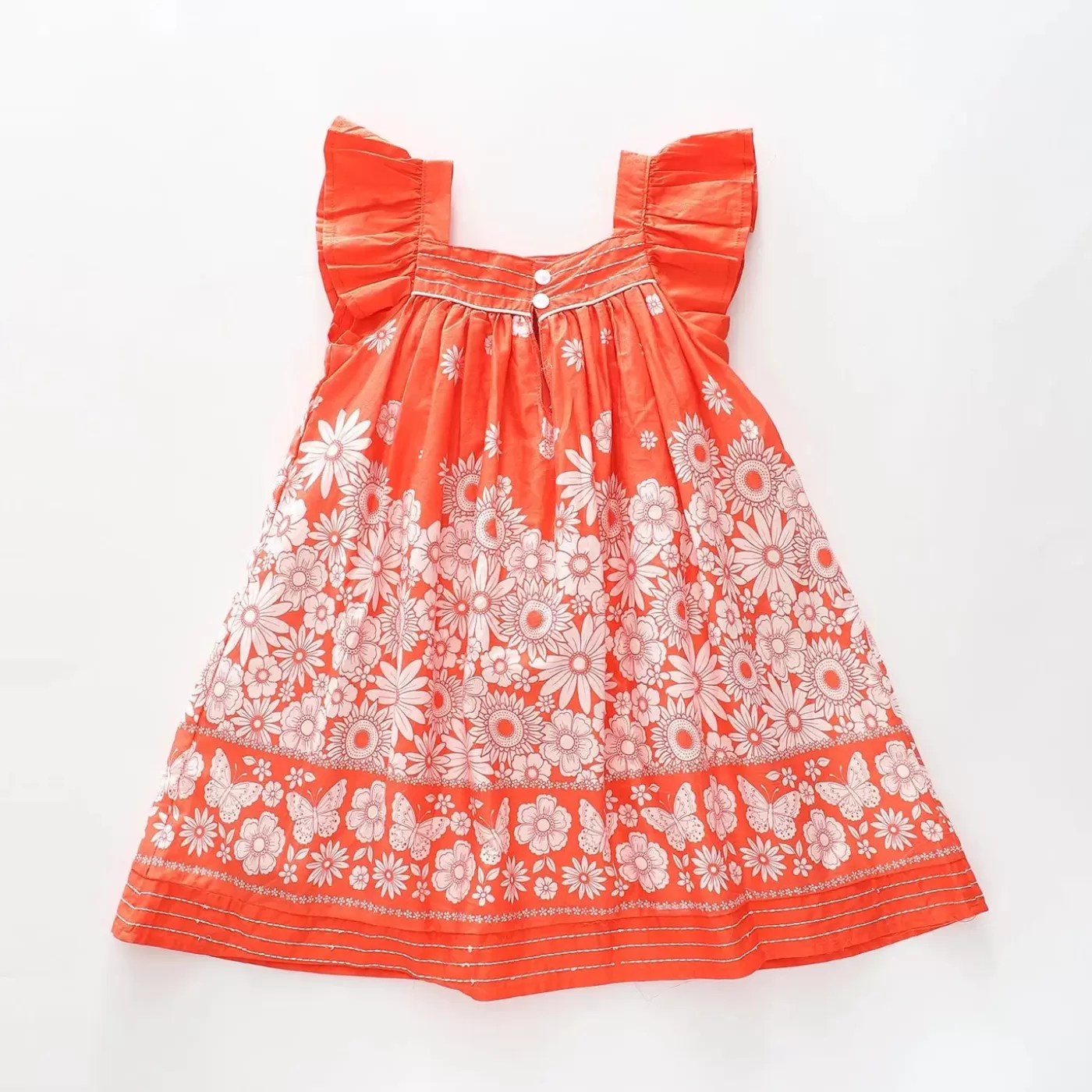 Ollies Place Coral Floral Dress< Dresses