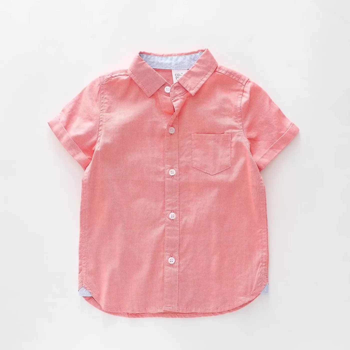 Ollies Place Coral Oxford Shirt<BOY Tops & T-Shirts