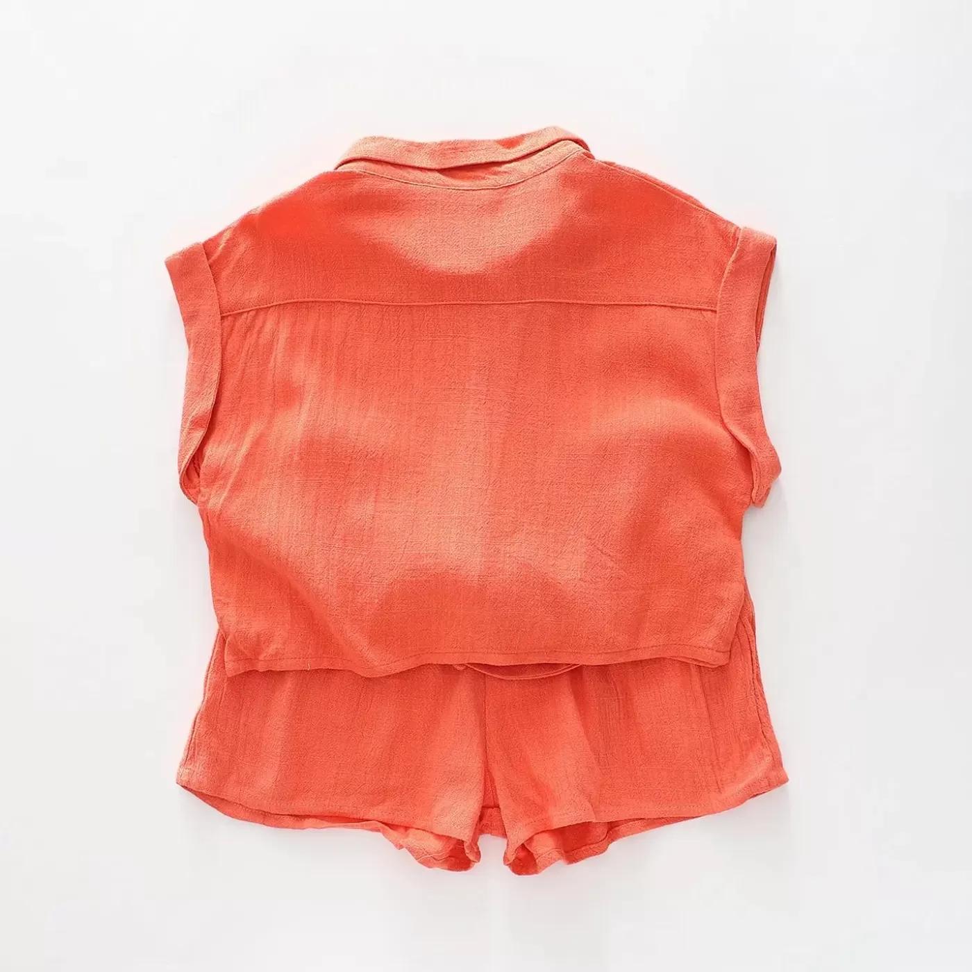 Ollies Place Coral Top and Shorts Set< Jackets & Outerwear