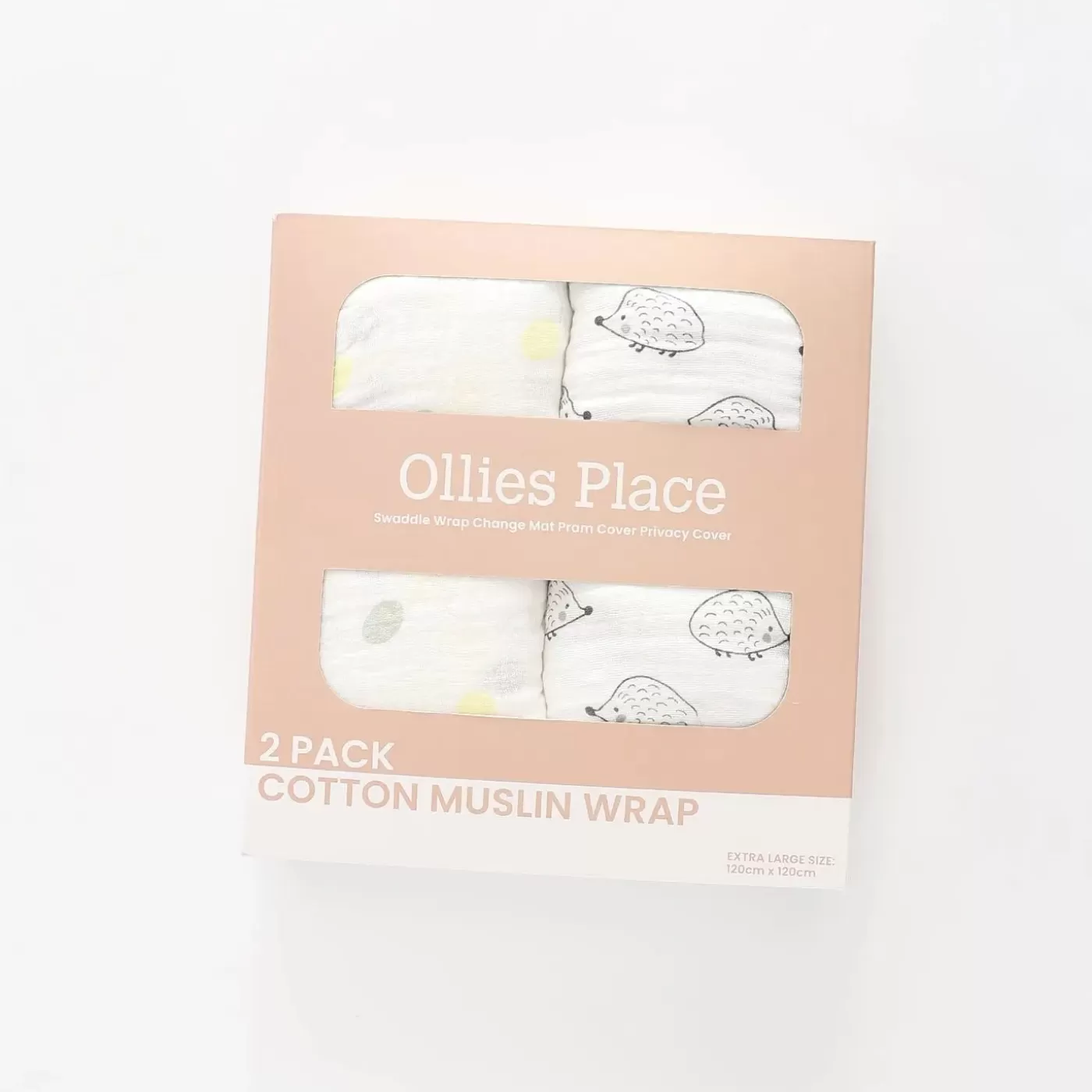 Ollies Place Cotton Muslin Wraps, Grey 2 Pack<BOY Wraps & Blankets | Wraps & Blankets