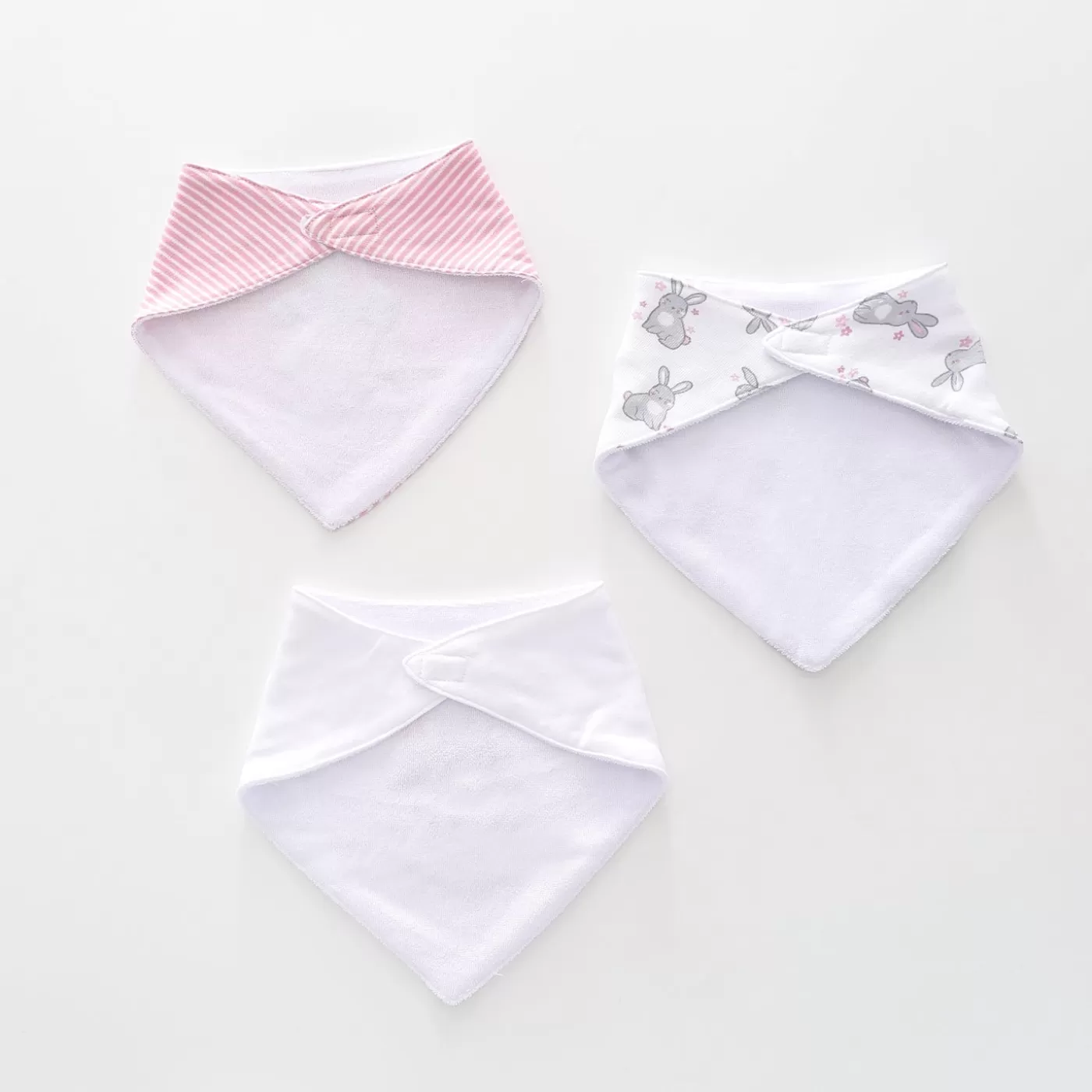 Ollies Place Cotton-Tail Cutie, Baby Girl Bib Set< All Accessories