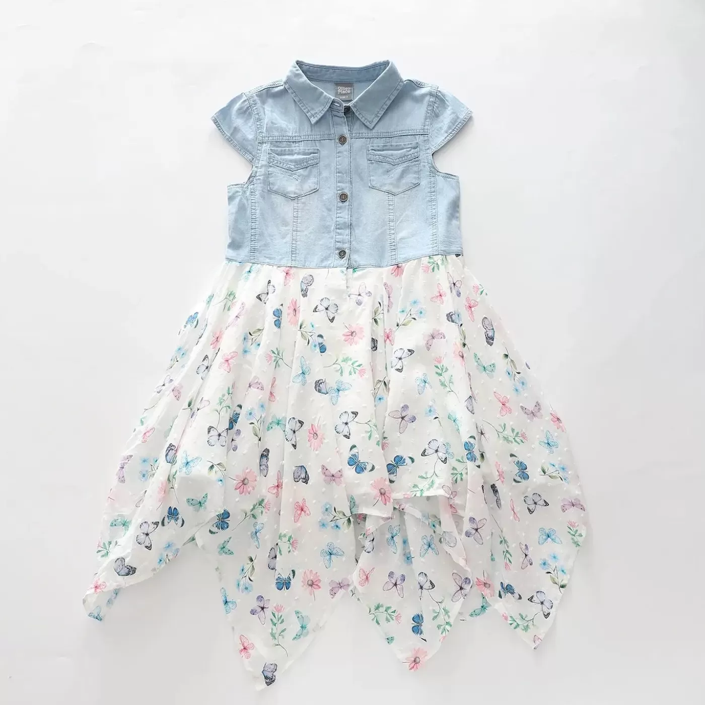 Ollies Place Denim Butterfly Dress< Dresses | 6 Year