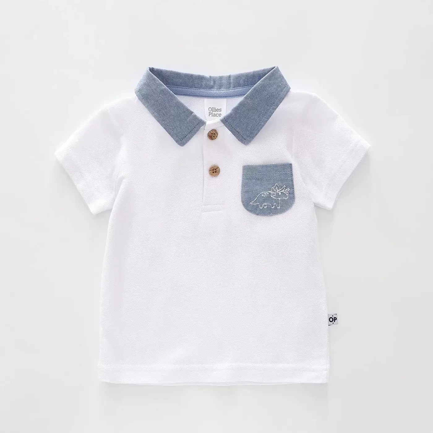 Ollies Place Dinosaur Polo T-Shirt<BOY Tops & T-Shirts