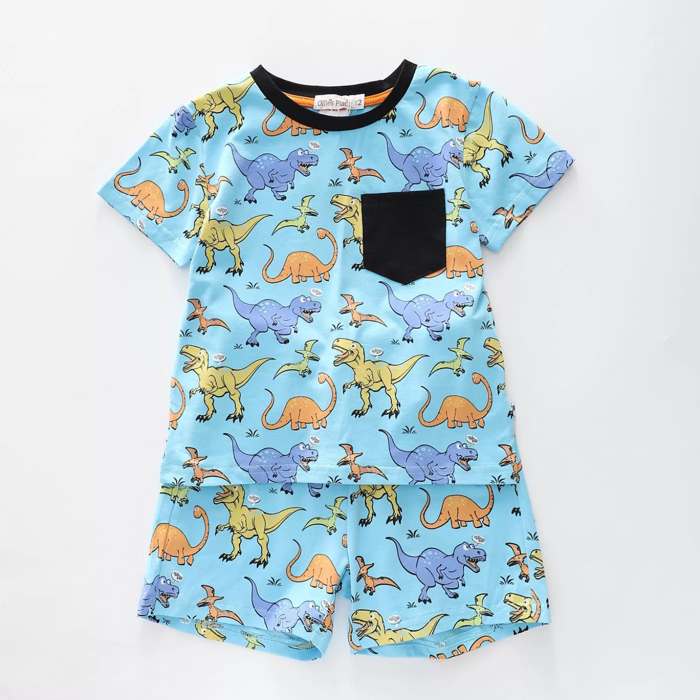 Ollies Place Dinosaur Print Pyjama Set<BOY Sleepwear | 1 Year