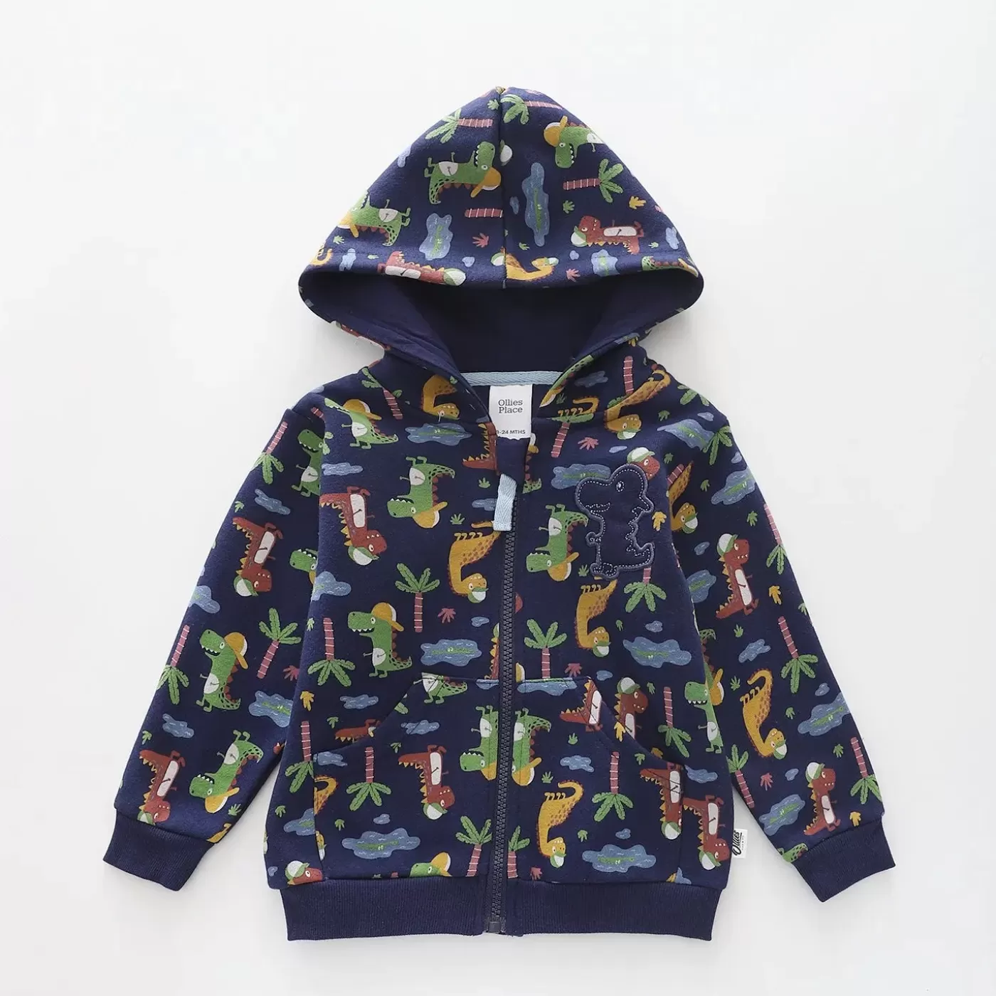 Ollies Place Dinosaurs, Boys Zip Hoodie<BOY Sweaters & Hoodies | 3-6M