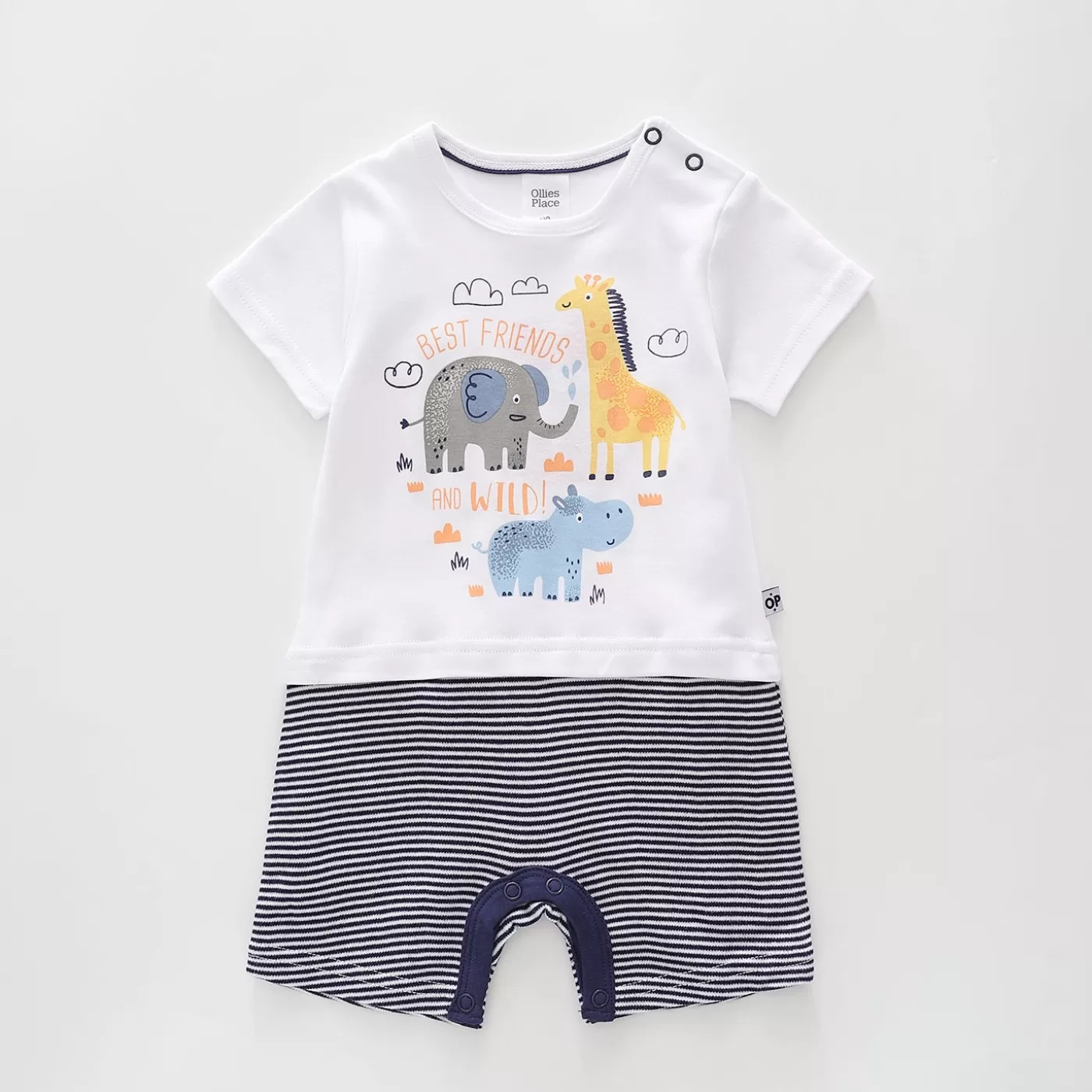 Ollies Place Ellie & Friends 2-in-1 Romper<BOY Rompers