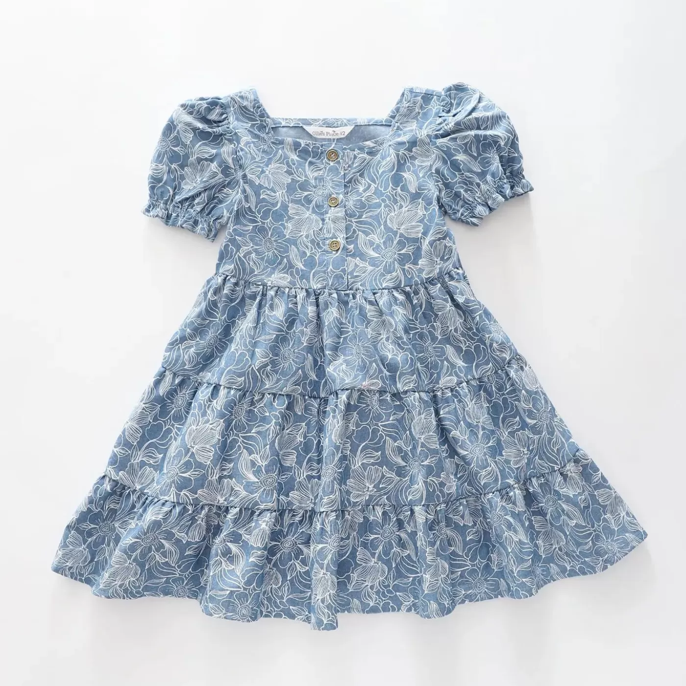 Ollies Place Floral Chambray Dress< Dresses