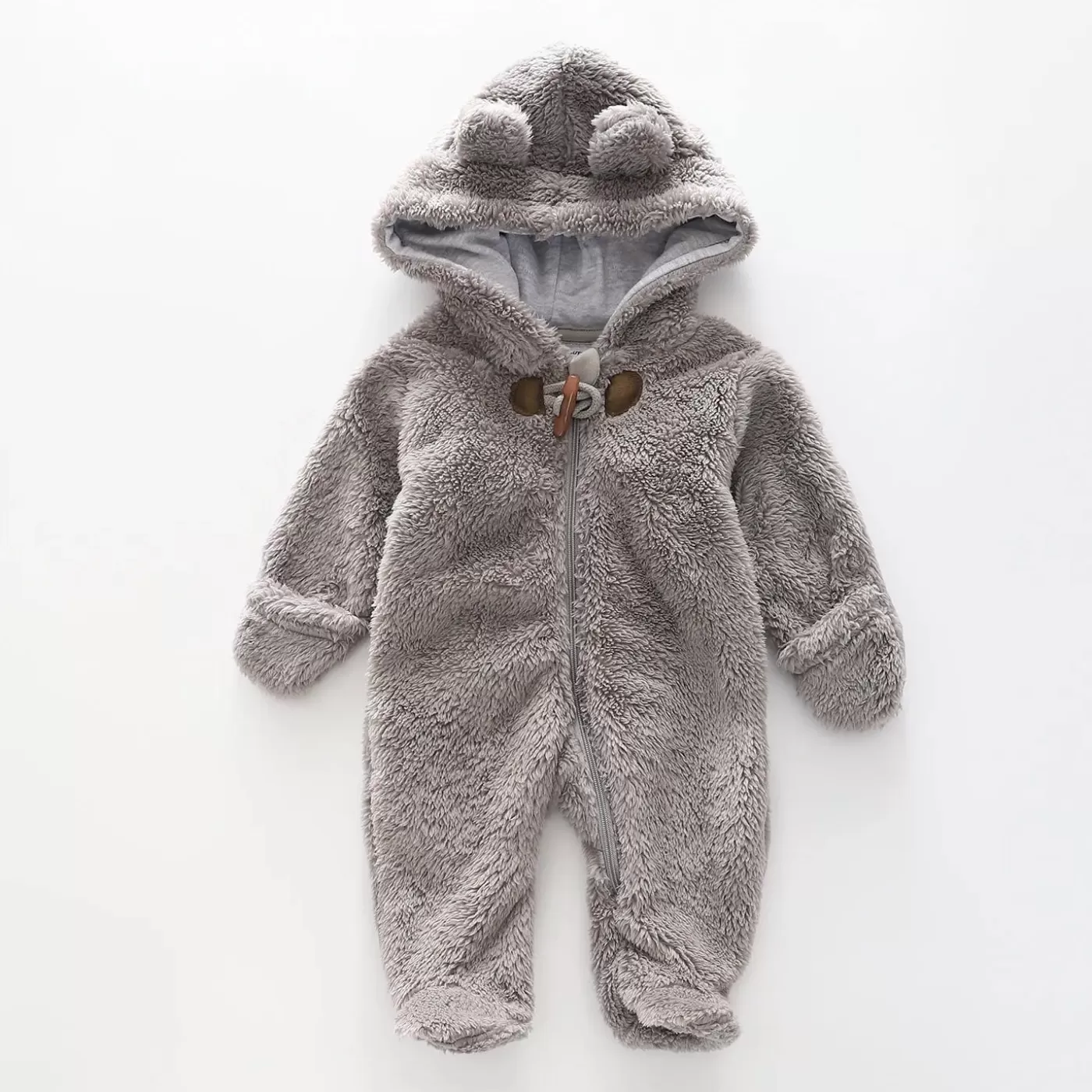 Ollies Place Fluffy Baby Bear Padded Suit<BOY Rompers | 3-6M