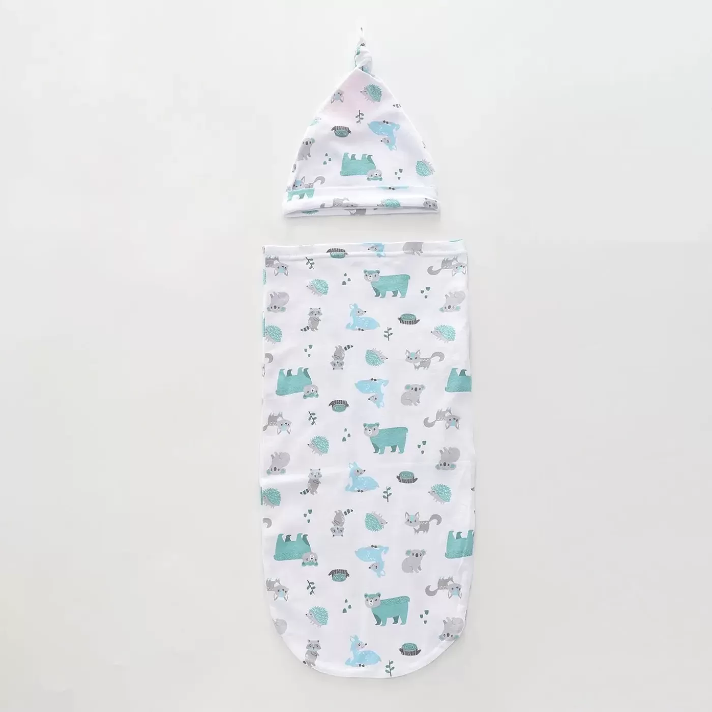 Ollies Place Fox and Friends, Baby Swaddle Sack Set<BOY Sleepwear | Prem