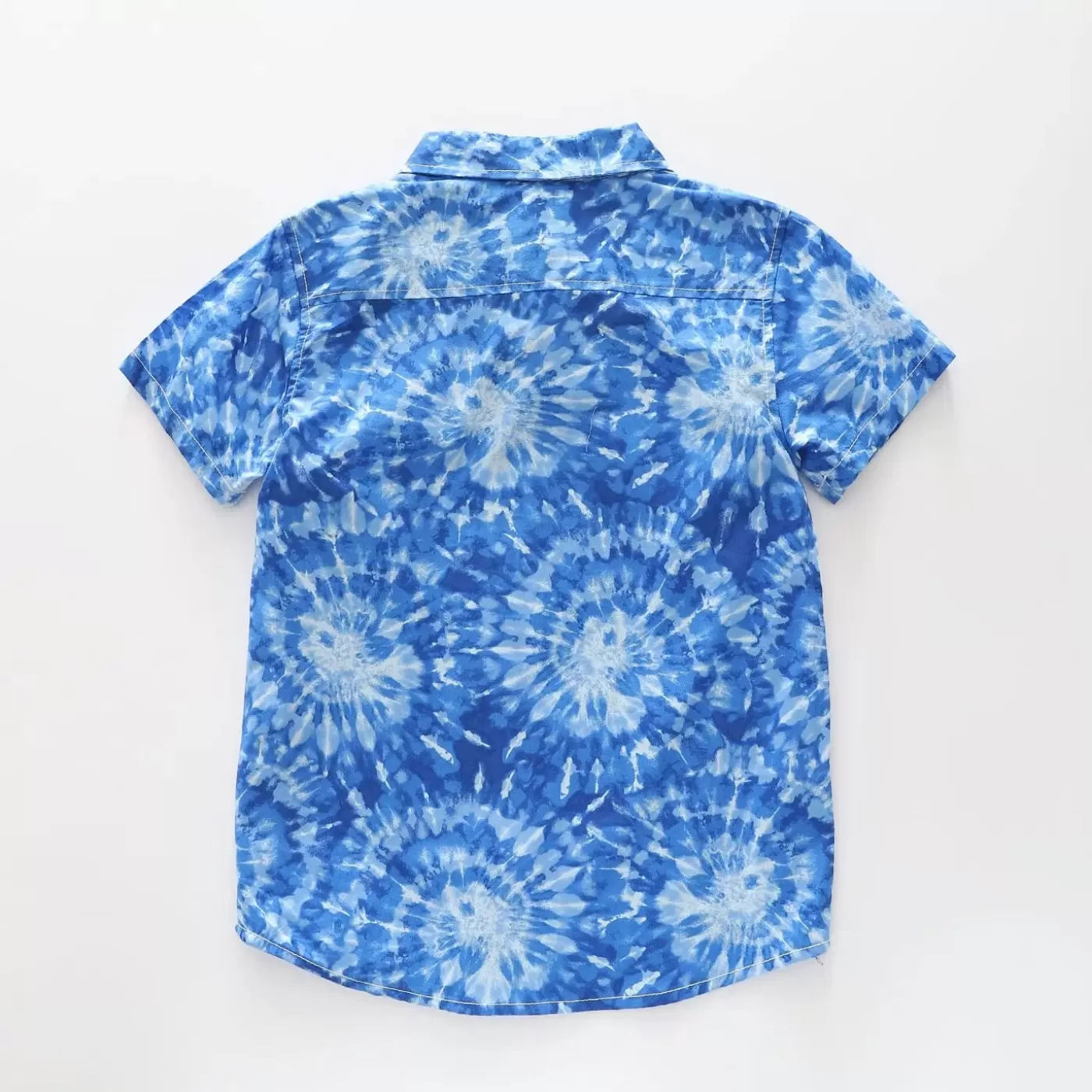 Ollies Place Fresh Blue Tie-Dye Collared Shirt<BOY Shirts