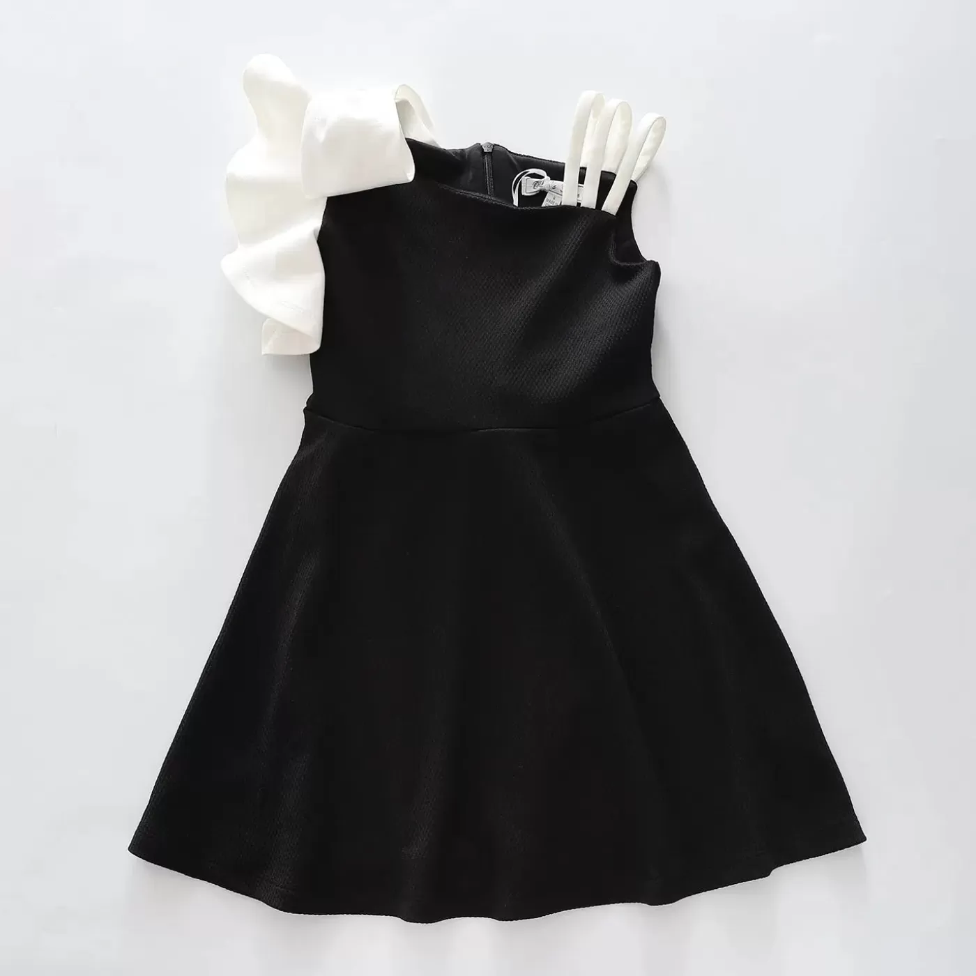 Ollies Place Girls Black One Shoulder Party Dress< 9 Year