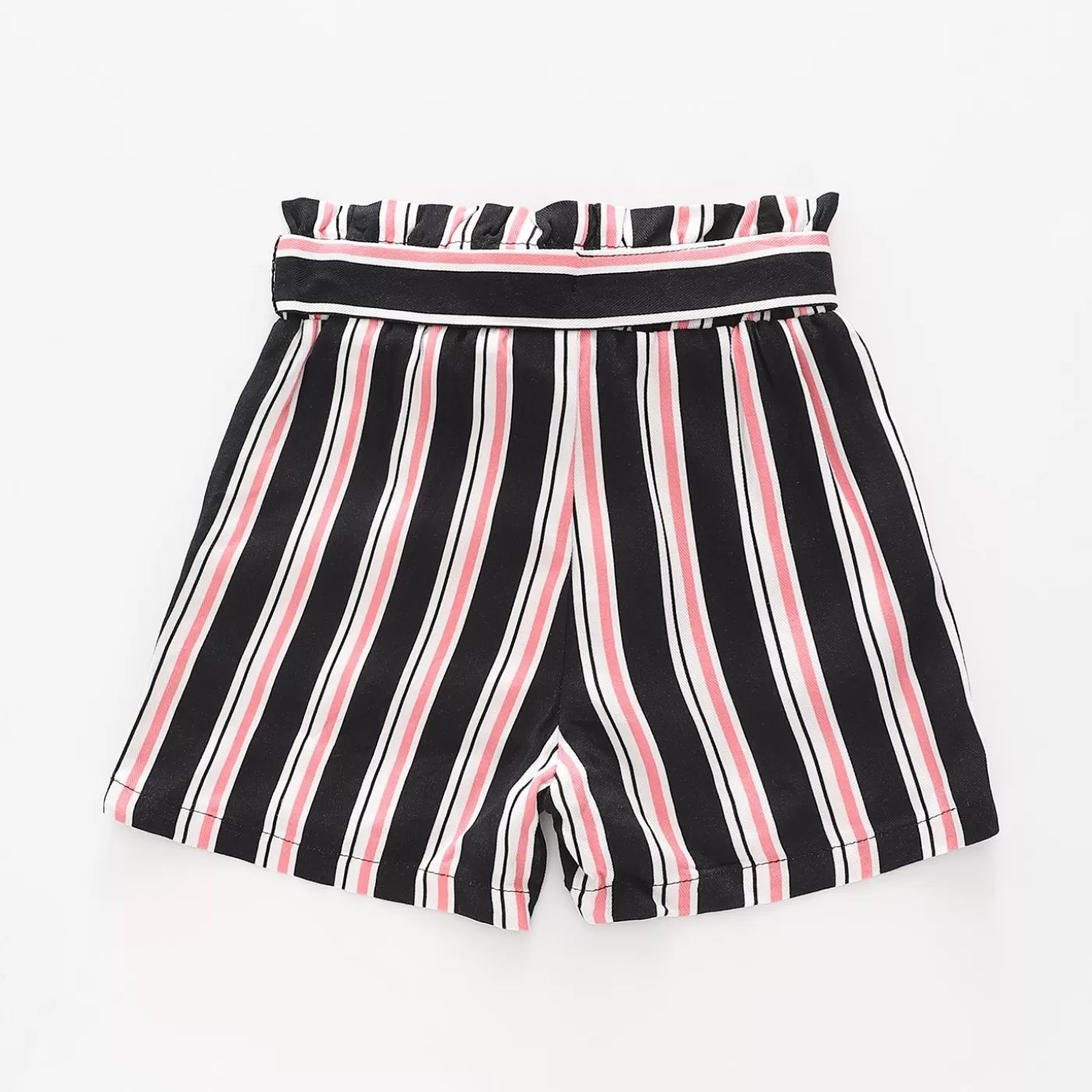 Ollies Place Girl's Blue and Pink Striped Shorts< Shorts & Skirts