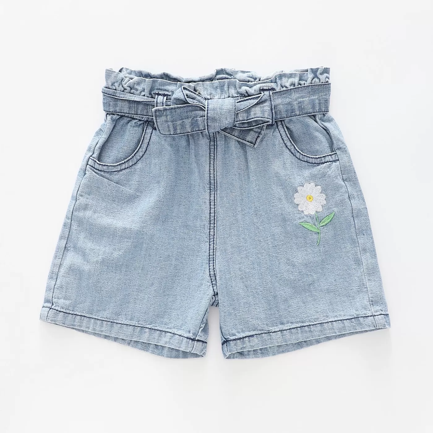 Ollies Place Girl's Blue Denim Daisy Shorts< Shorts & Skirts