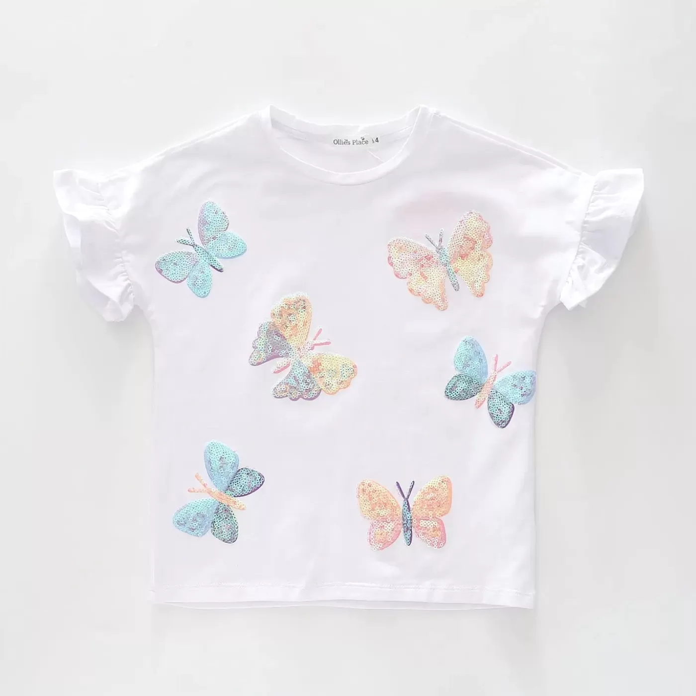 Ollies Place Girls Butterfly Sequin Tee< T-Shirts & Tops | 1 Year