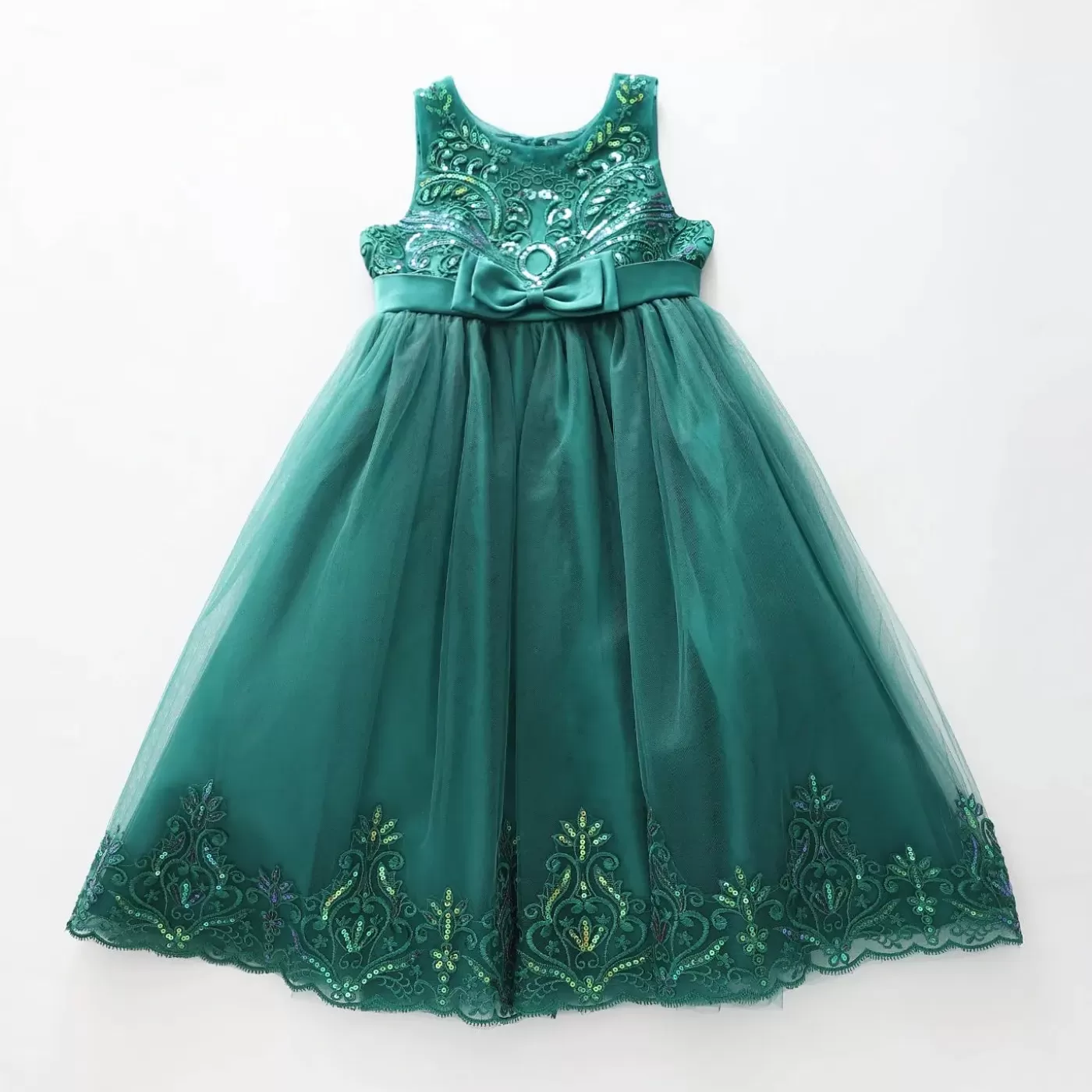 Ollies Place Girls Emerald Green, Sequin Formal Dress< Party & Formal | Party & Formal