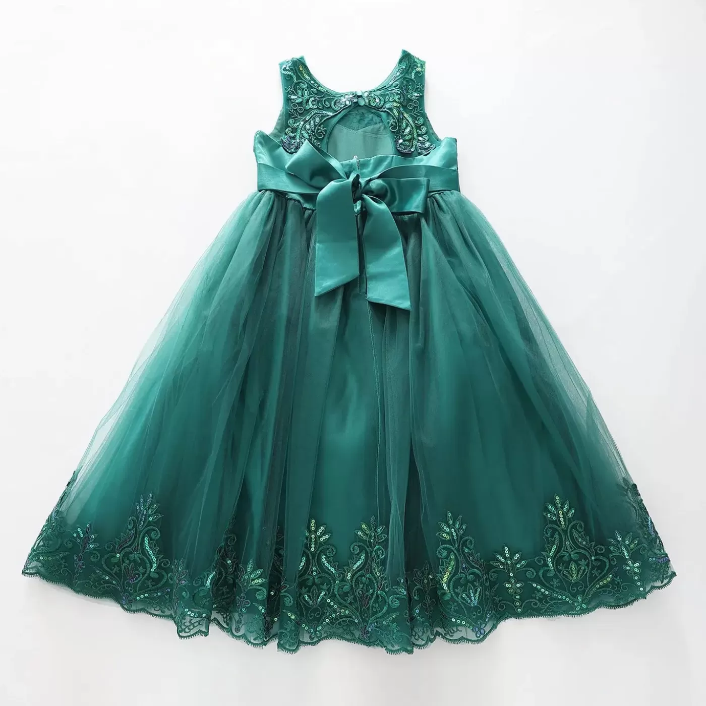 Ollies Place Girls Emerald Green, Sequin Formal Dress< Party & Formal | Party & Formal