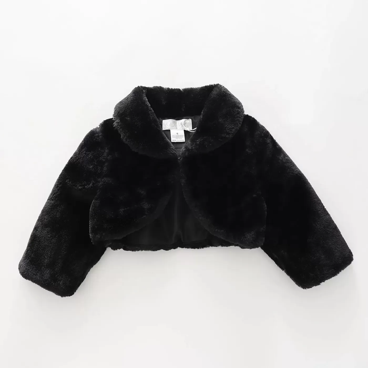 Ollies Place Girls Faux Fur, Black Bolero< Party & Formal | Party & Formal