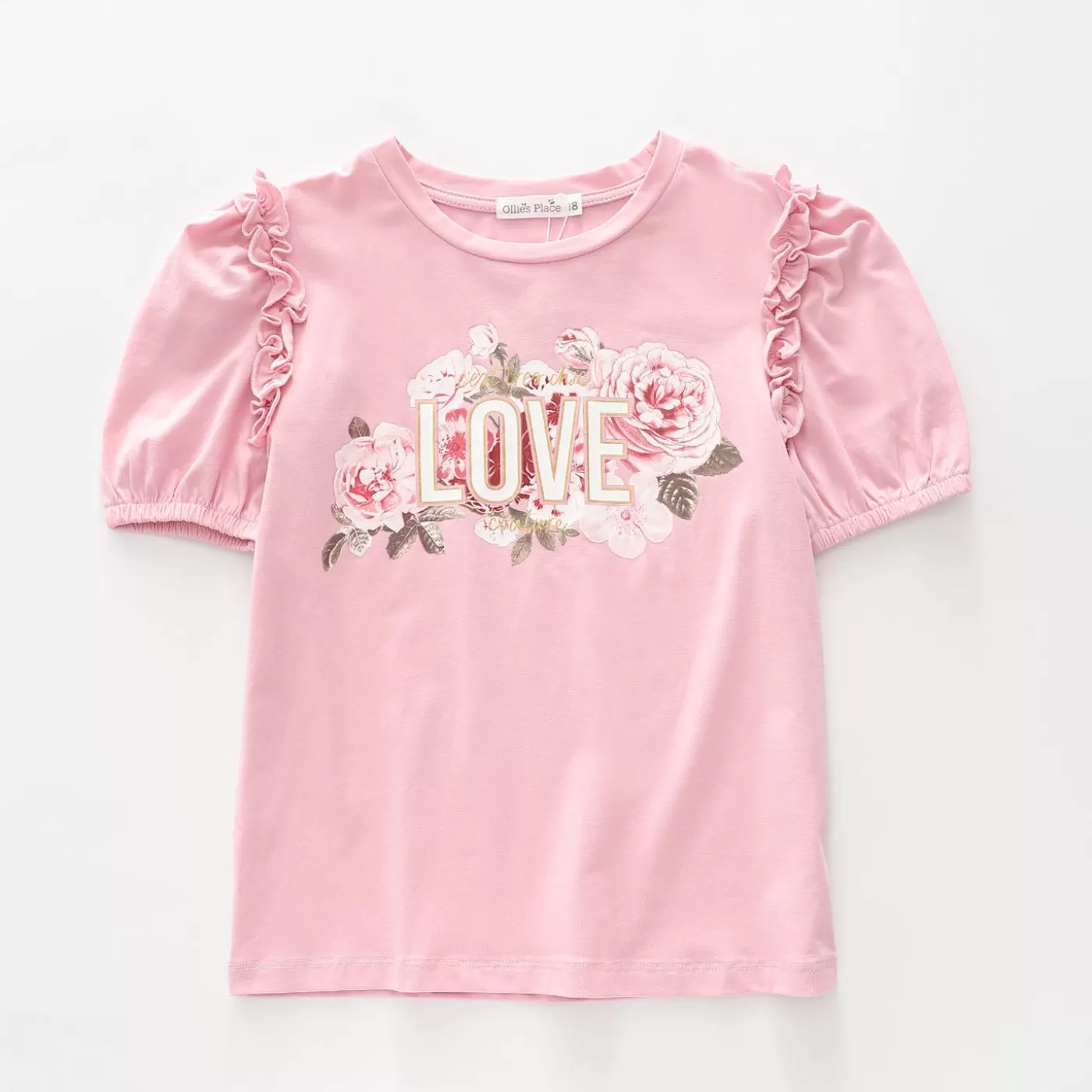 Ollies Place Girls Flower Love Top< T-Shirts & Tops