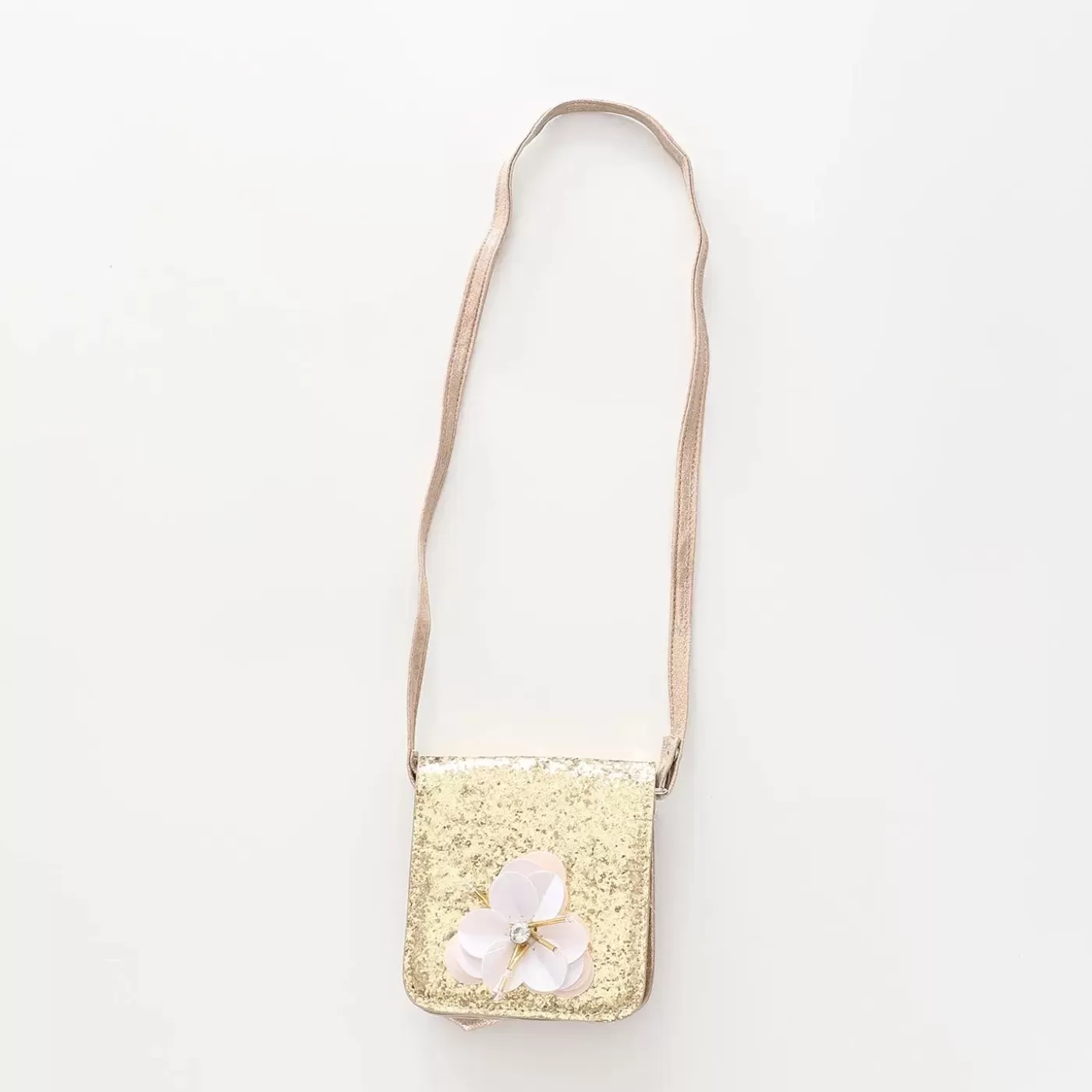 Ollies Place Girls Gold Glitter Cross Body Bag< Bags & Backpacks | All Accessories