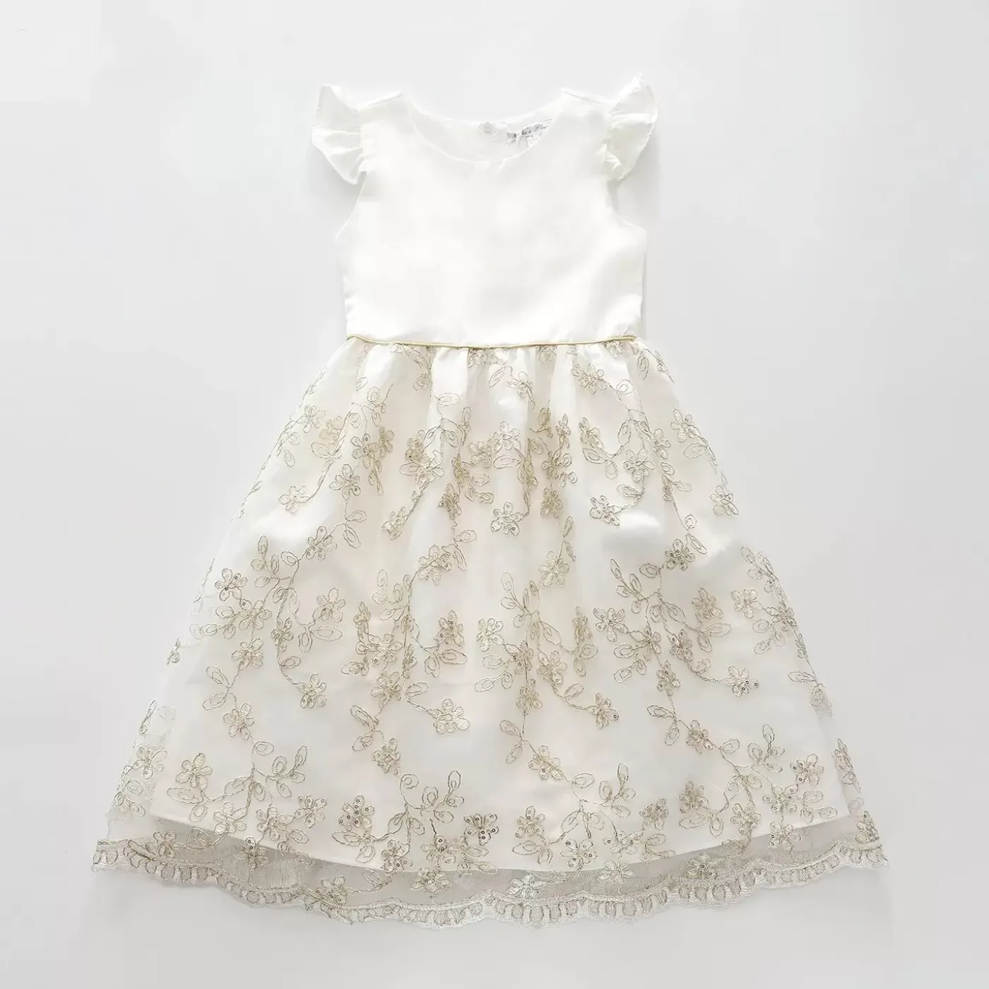 Ollies Place Girls Gold Lace Party Dress< 1 Year | 2 Year