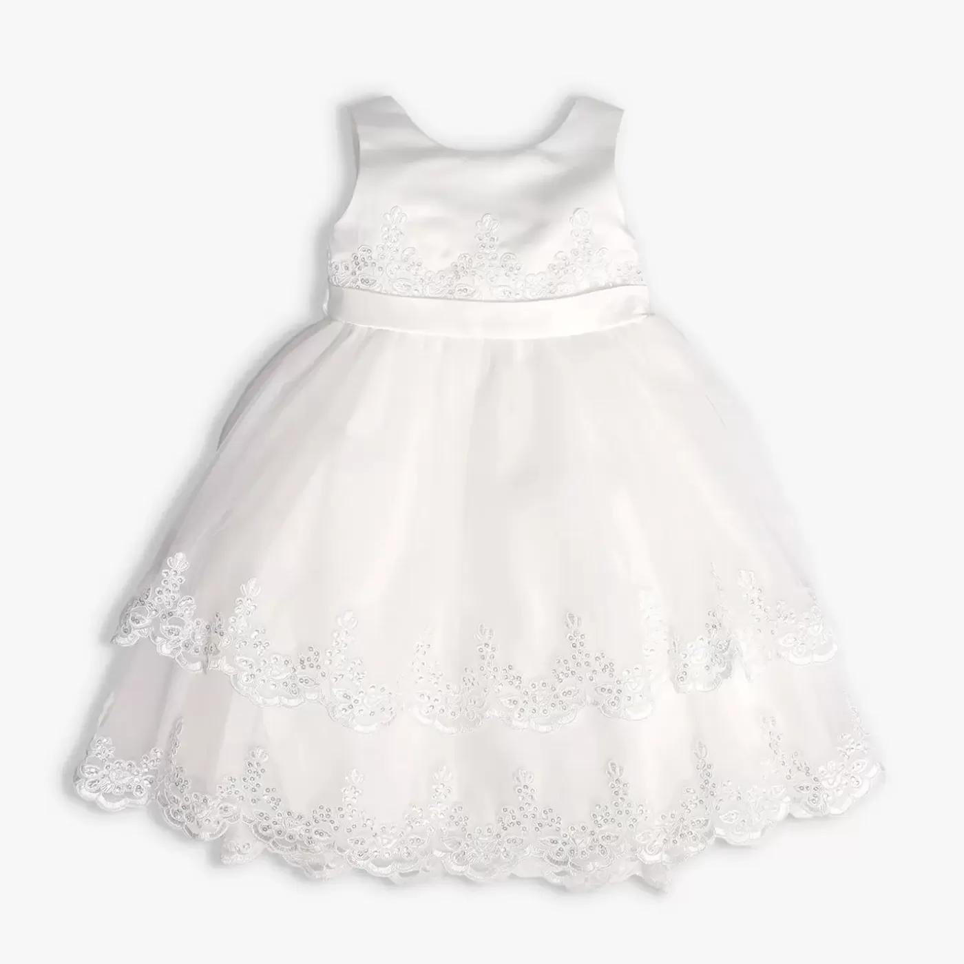 Ollies Place Girls' Ivory Tiered Tulle Formal Occasion Dress< Party & Formal | Party & Formal