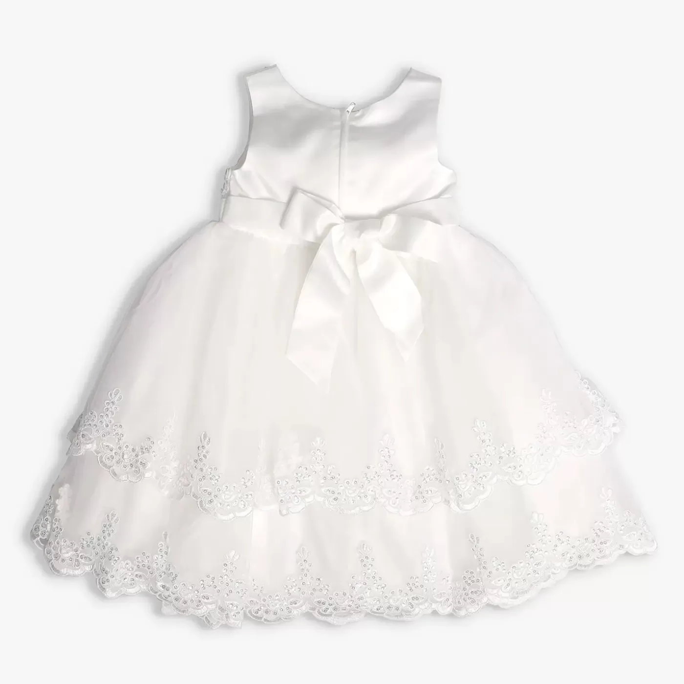 Ollies Place Girls' Ivory Tiered Tulle Formal Occasion Dress< Party & Formal | Party & Formal