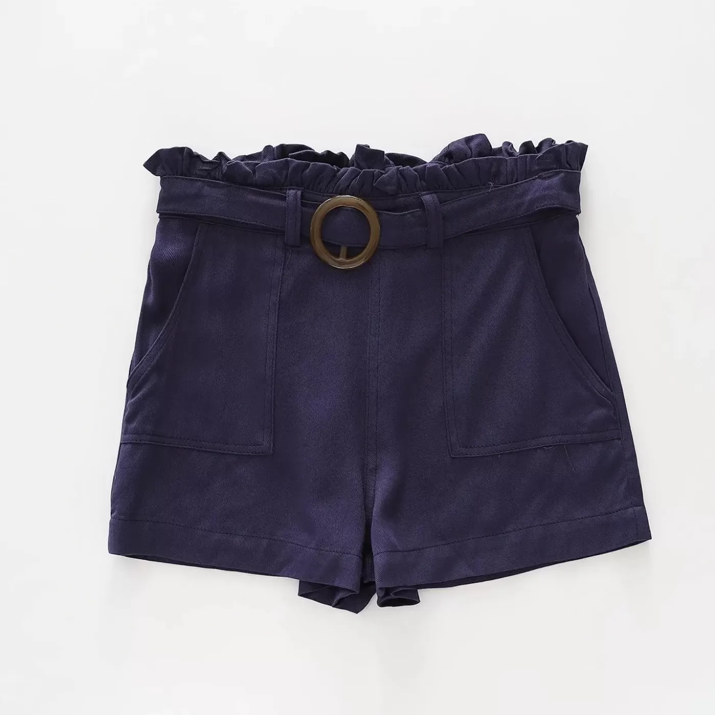 Ollies Place Girls Navy Blue Tailored Shorts< Shorts & Skirts