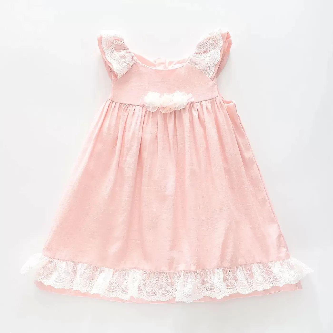 Ollies Place Girl's Pink and White Lace Party Dress< Dresses