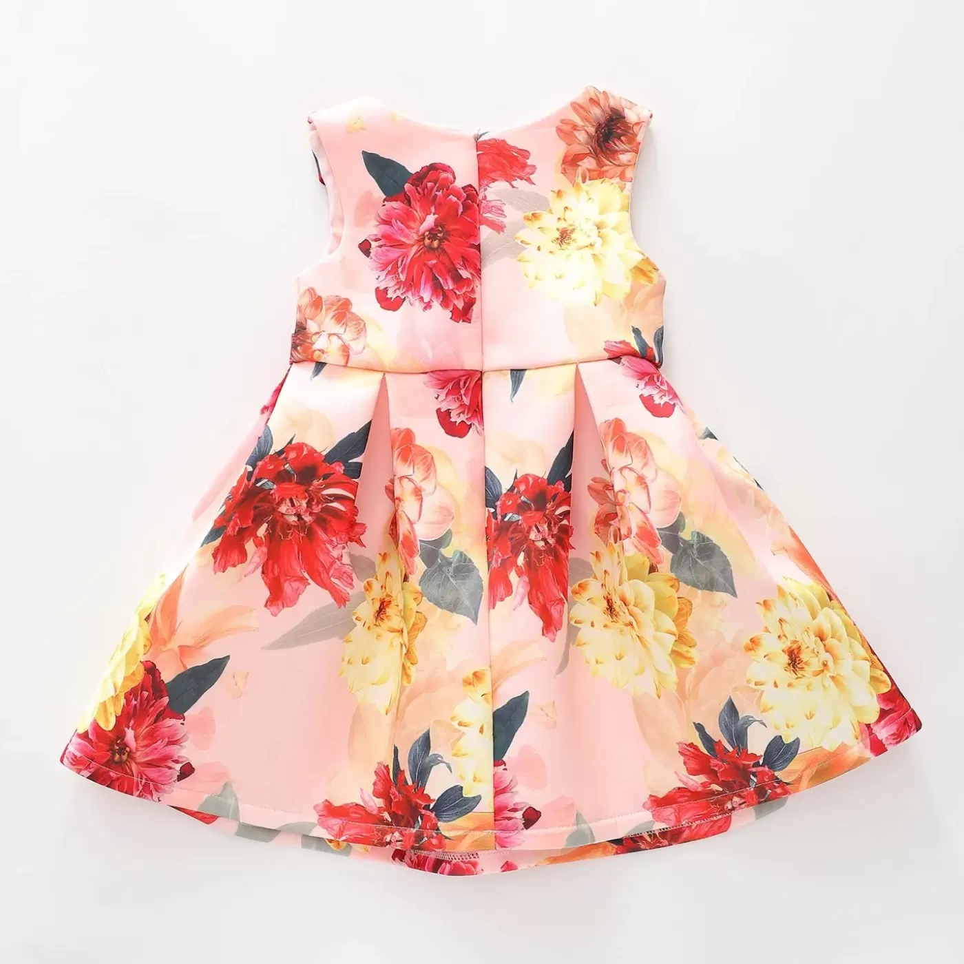 Ollies Place Girls Pink and Yellow Floral Party Dress< 9 Year