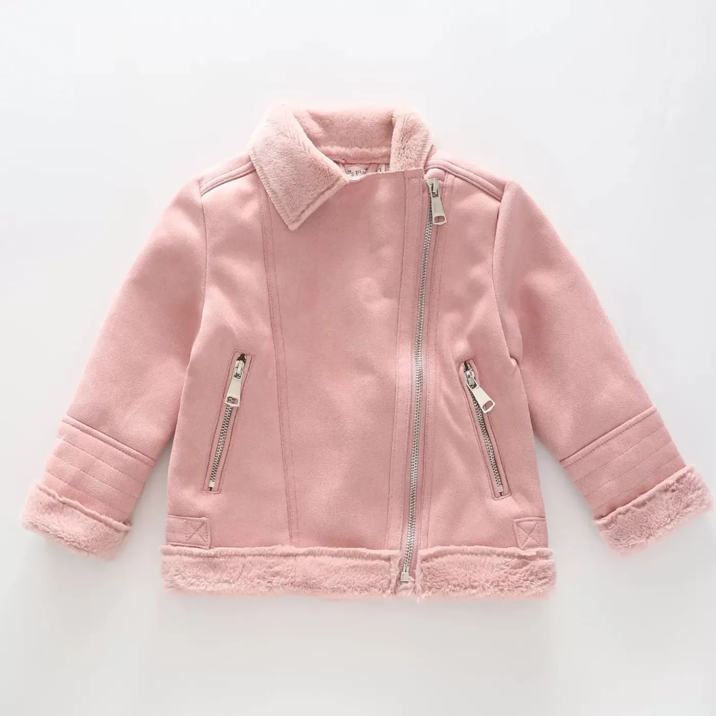 Ollies Place Girls' Pink Faux Suede Jacket< Jackets & Outerwear