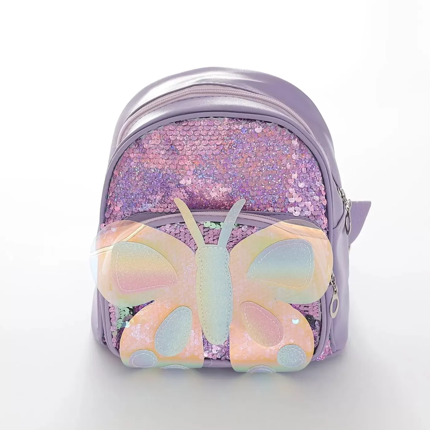 Ollies Place Girls Sequin Butterfly Backpack Purple< Bags & Backpacks | Accessories