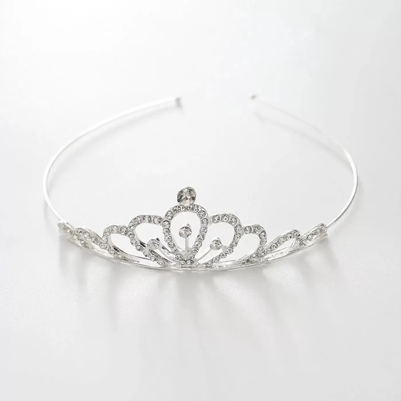 Ollies Place Girls Silver Sparkle Tiara Headband< Hair Clips & Headbands