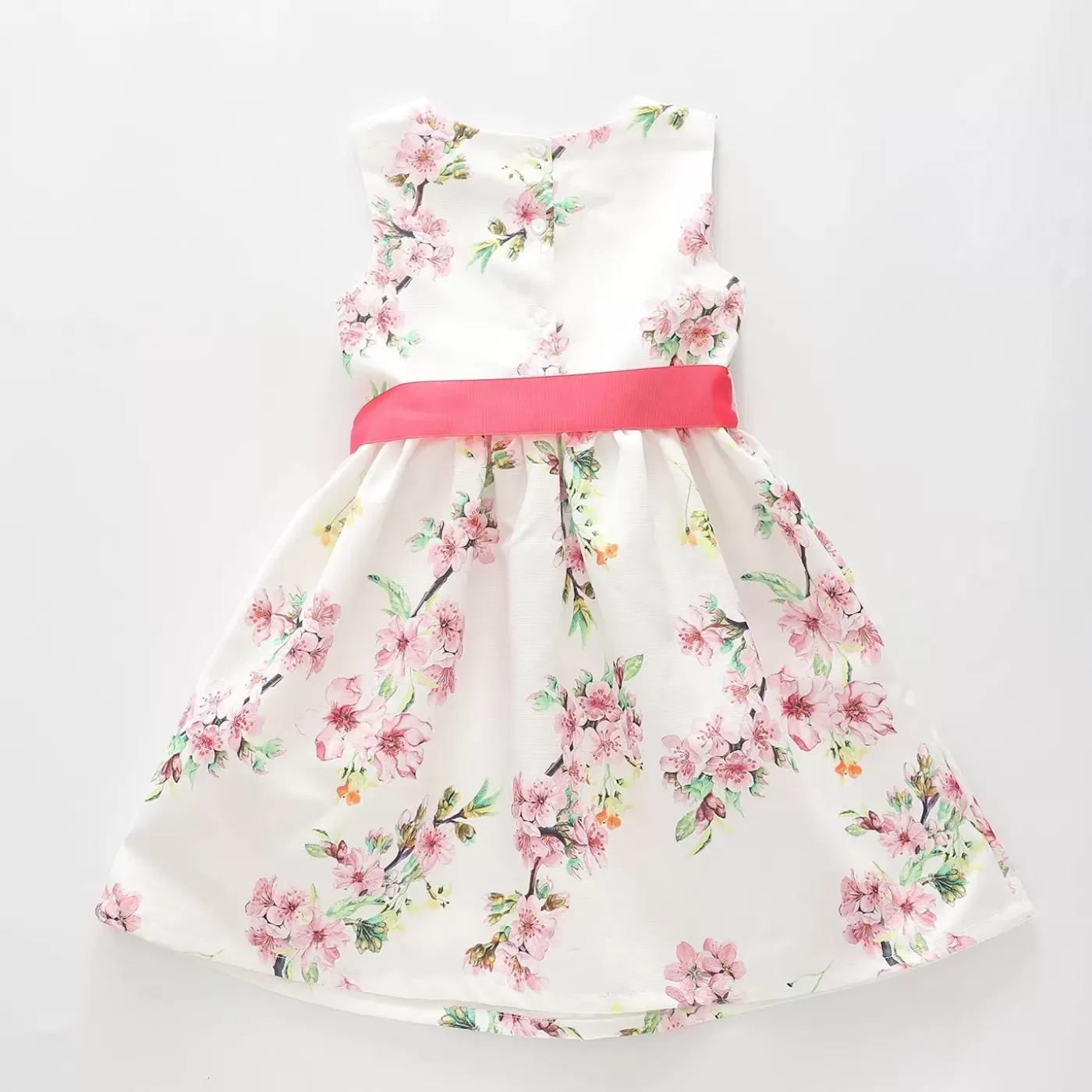 Ollies Place Girl's White and Pink Cherry Blossom Party Dress< Party & Formal | Party & Formal