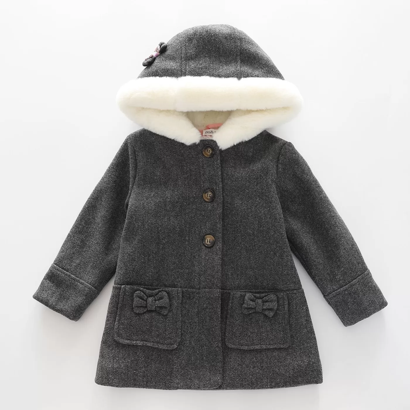 Ollies Place Girls' Wool Look Winter Coat< Jackets & Outerwear | 1 Year